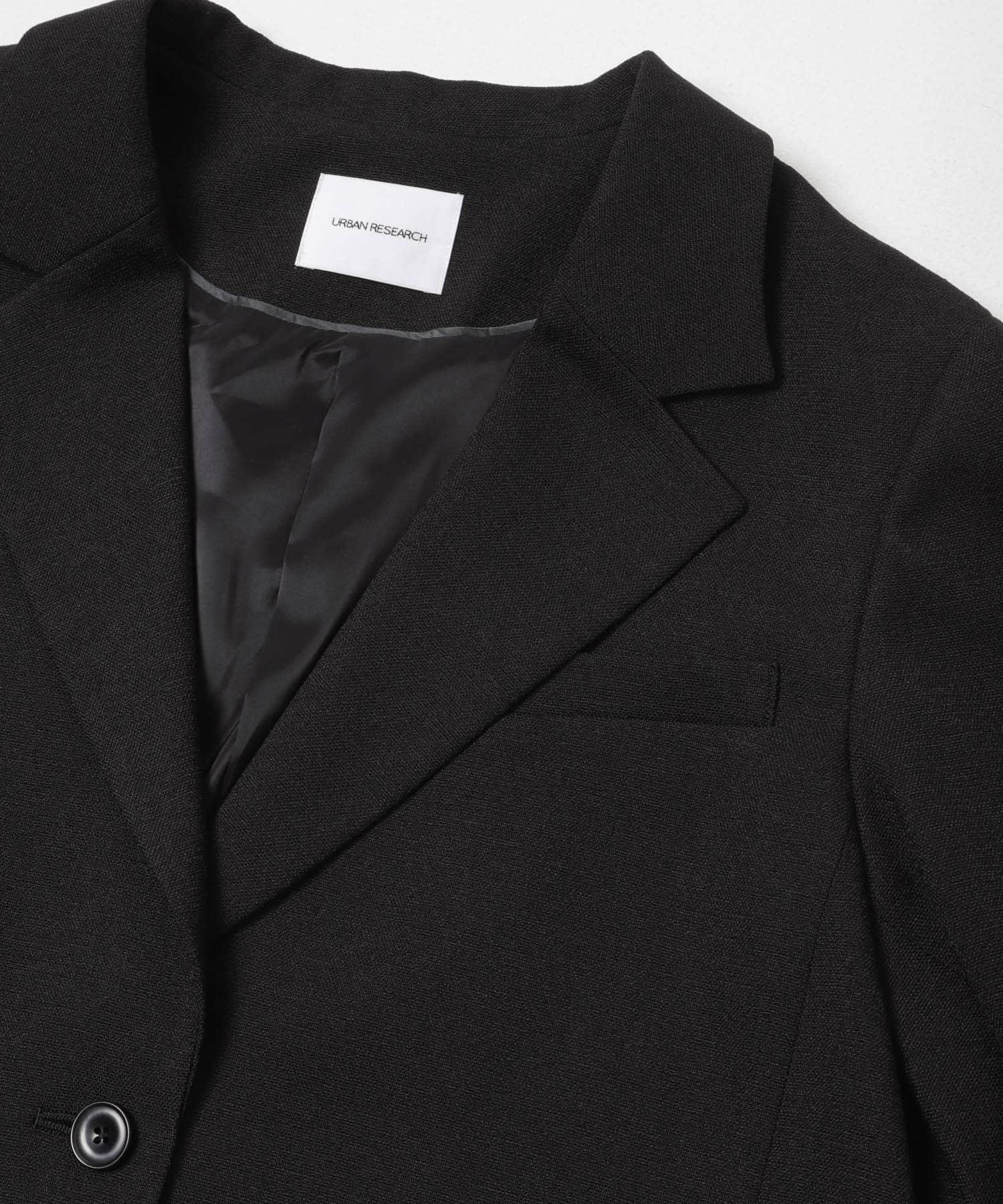 リネンライクテーラードジャケット BLACK 36