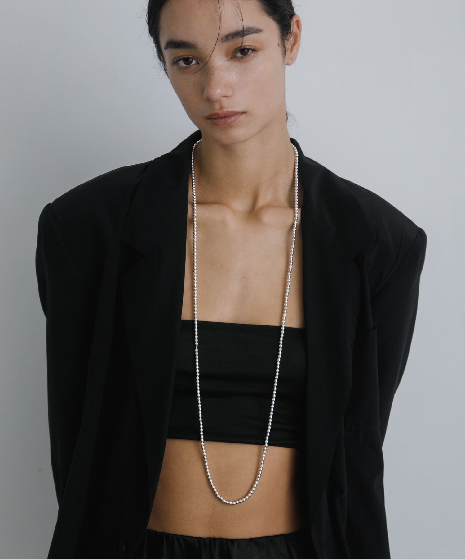decor『デコール』　HEMATITE 4MMBALL NECKLACE