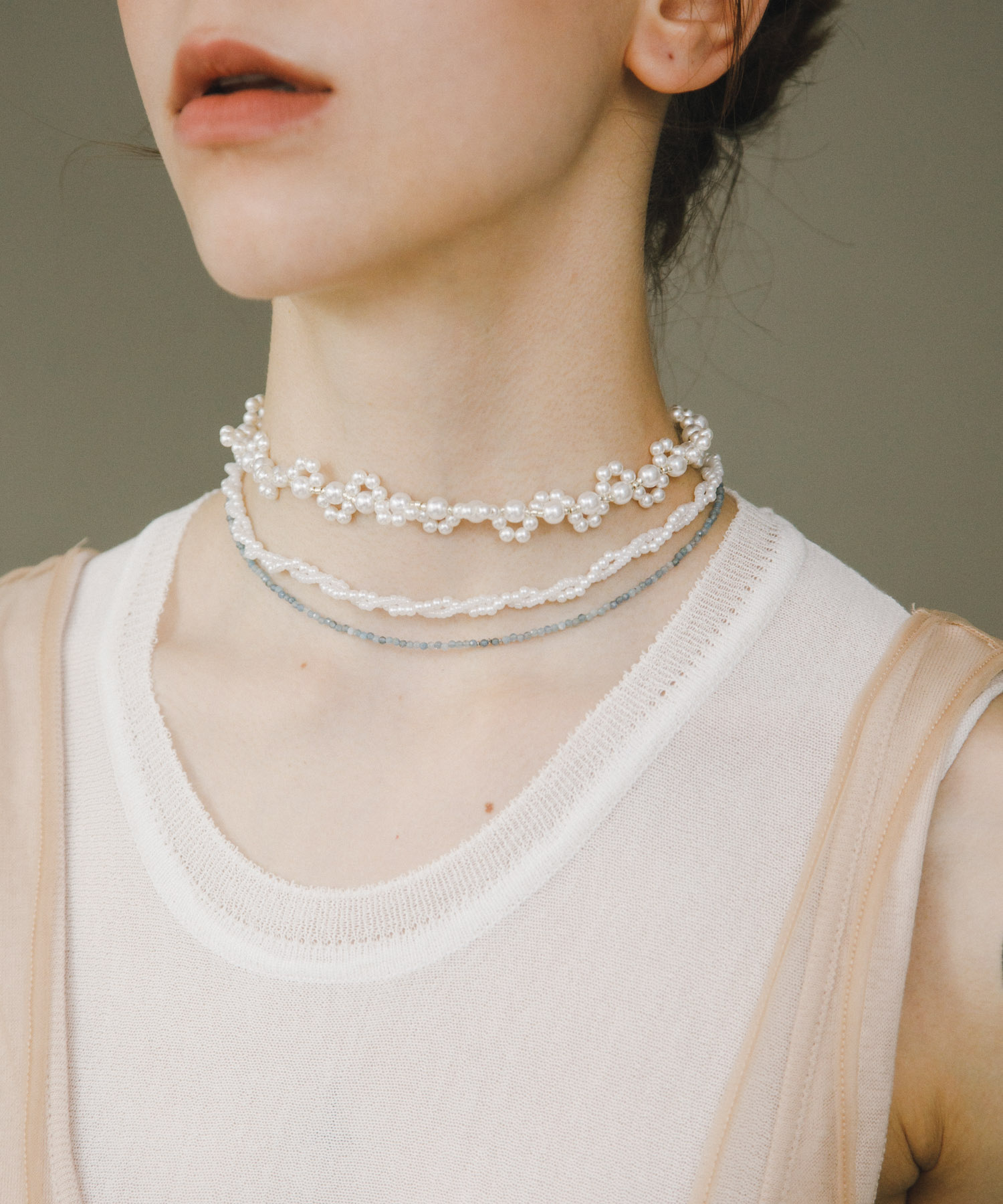 decor『デコール』　TWIST PEARL BEADSCHOKER