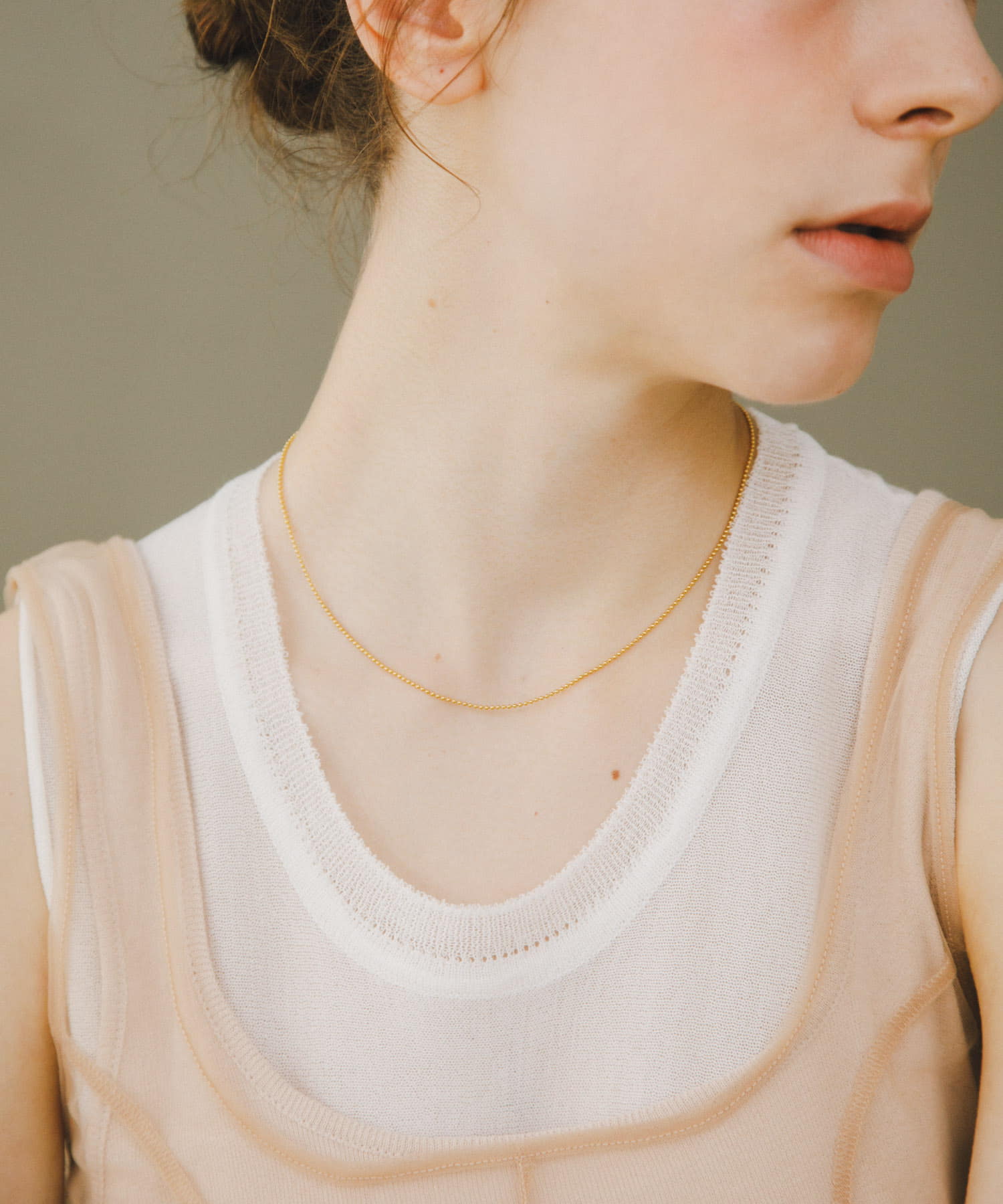 decor『デコール』　STAINLESS BALLCHAIN NECKLACE