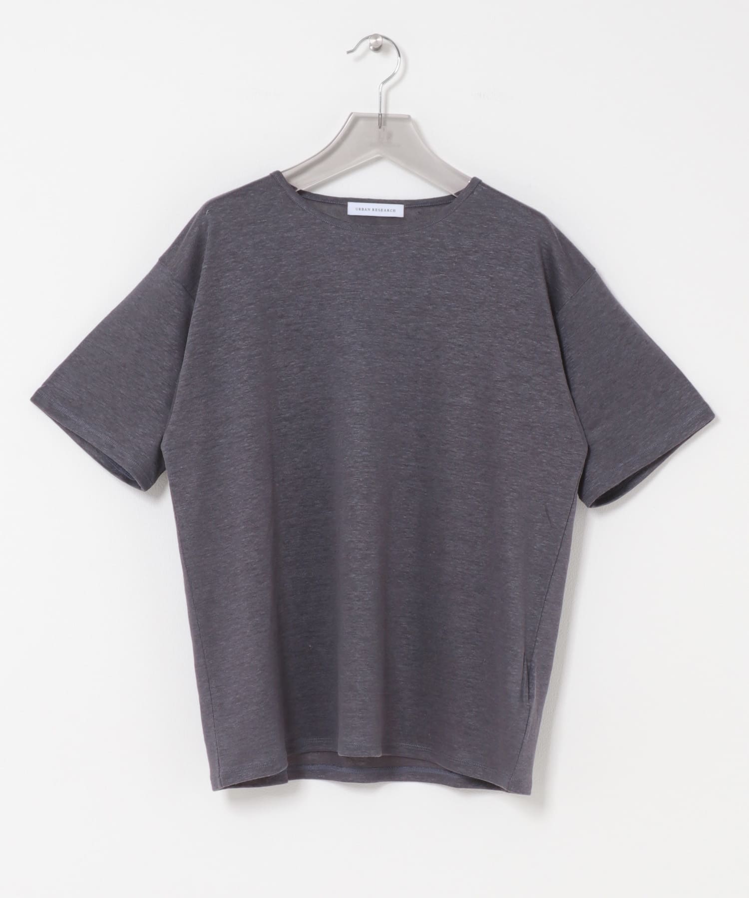 LINEN NARROW TRIM T-SHIRTS CHARCOAL M
