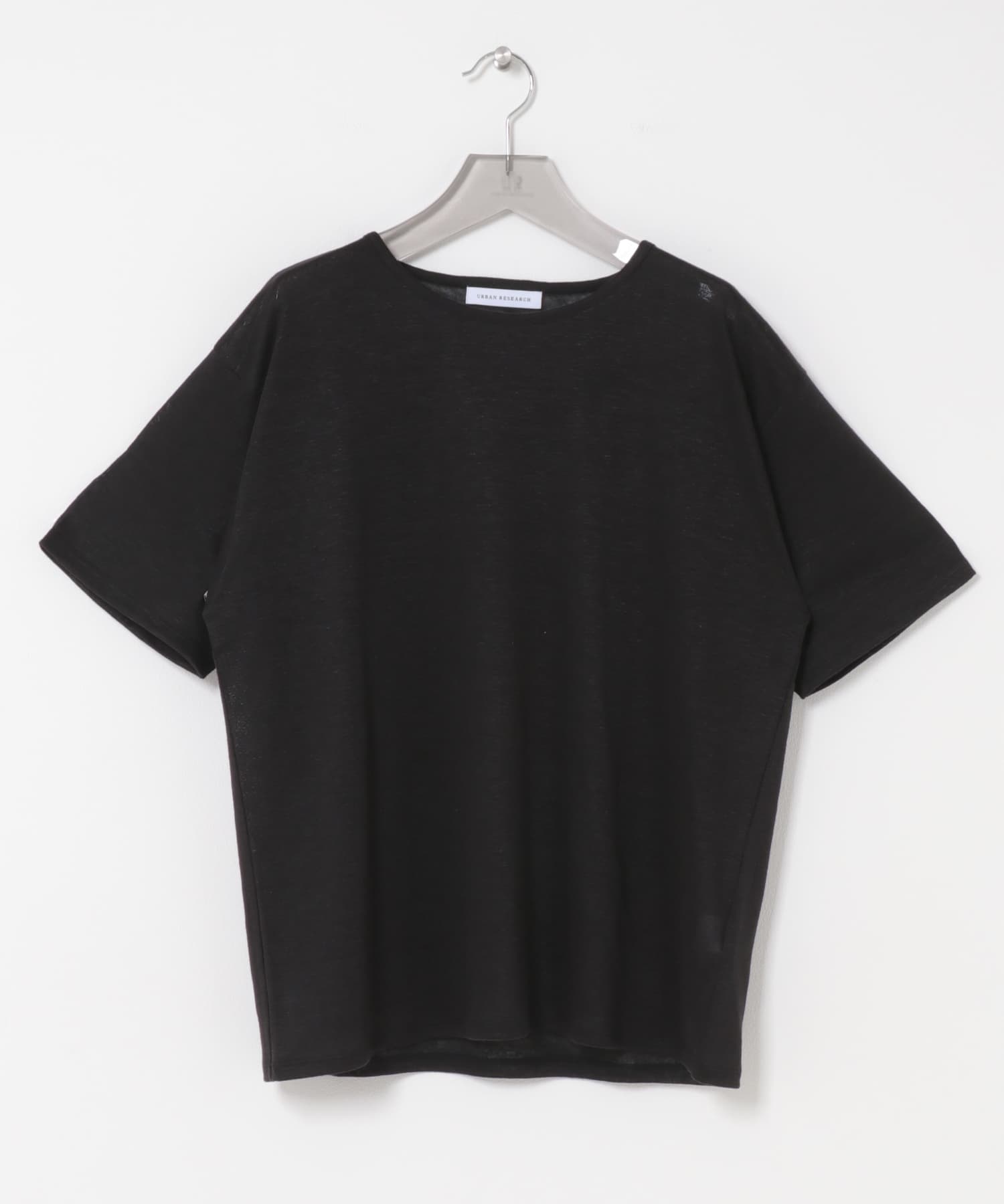 LINEN NARROW TRIM T-SHIRTS BLACK M