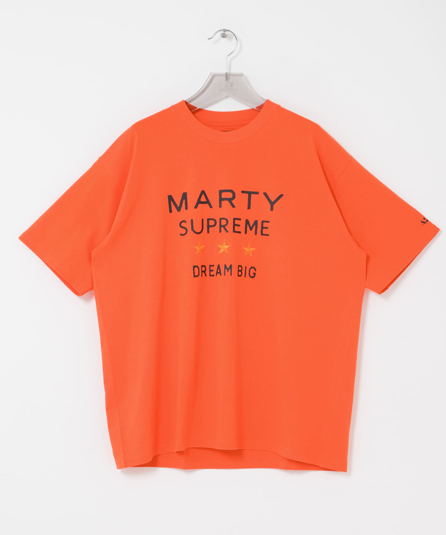 URBAN RESEARCH×MARTY SUPREME×A24　SOLID 3STAR LOGO T-SHIRTS ORANGE M