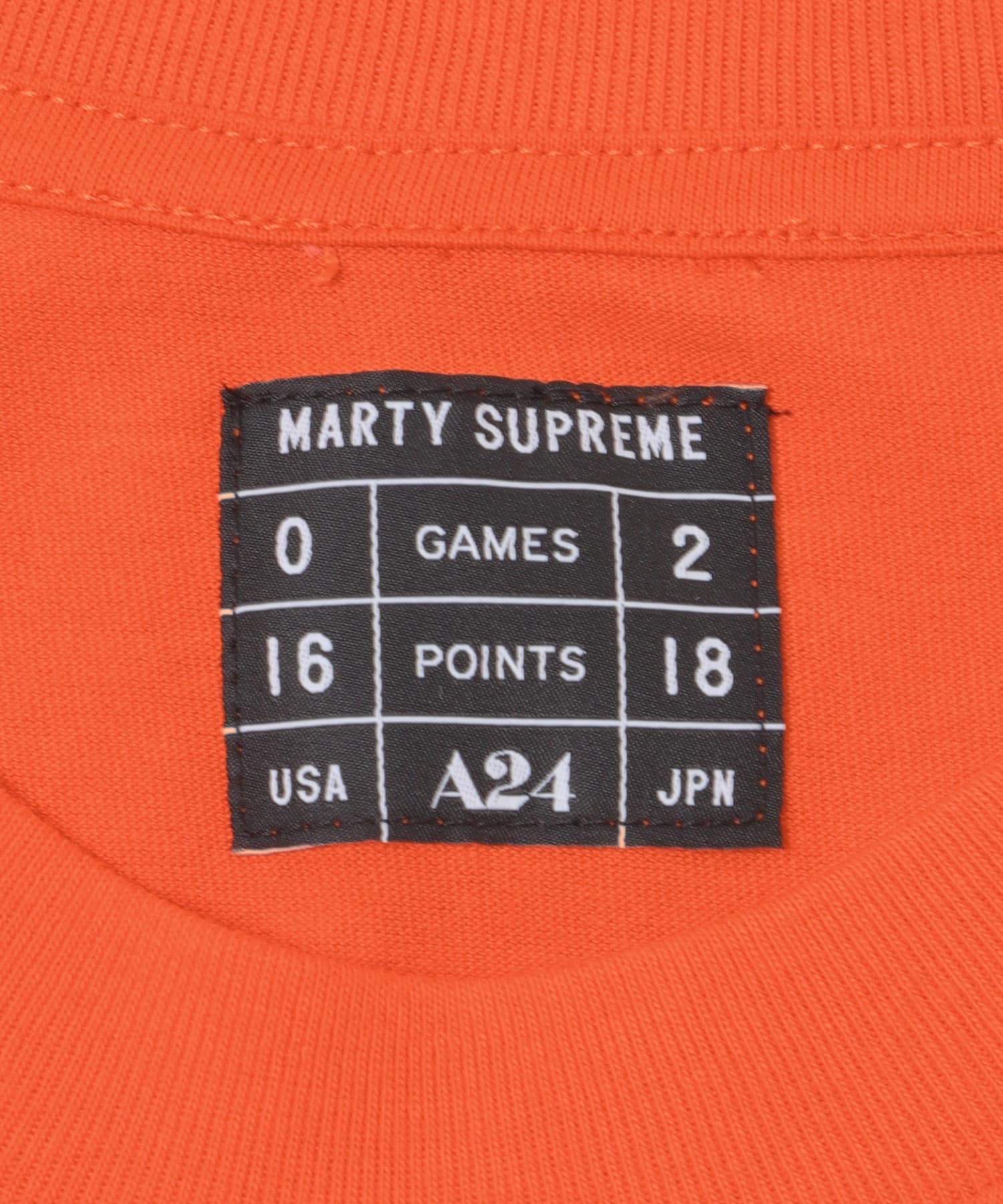 URBAN RESEARCH×MARTY SUPREME×A24　SOLID 3STAR LOGO T-SHIRTS ORANGE M