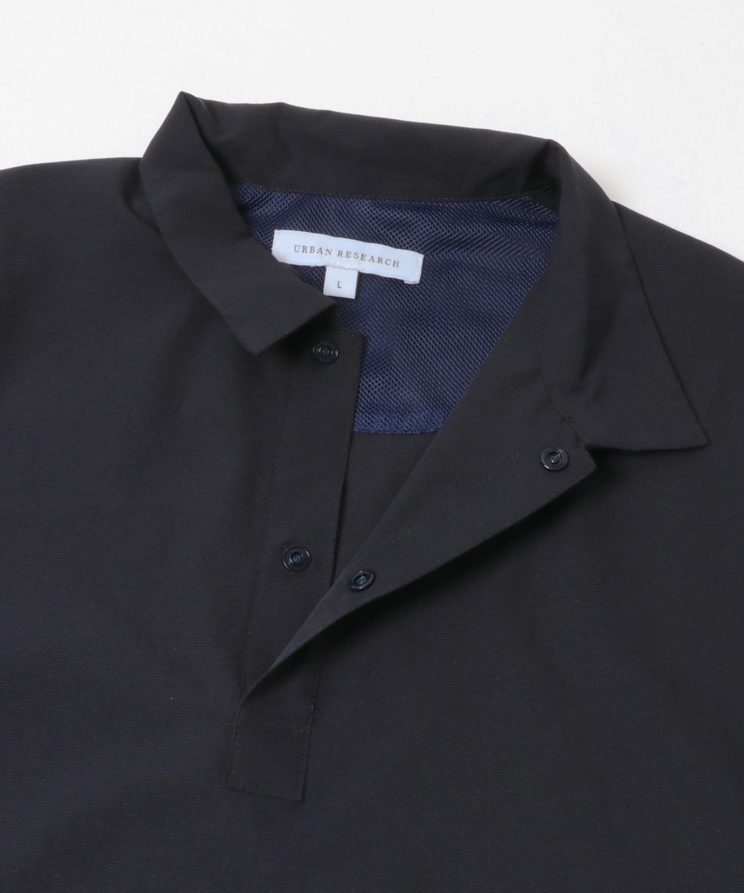 『洗濯可/防シワ/撥水』COOL DOTS ポロシャツ NAVY M