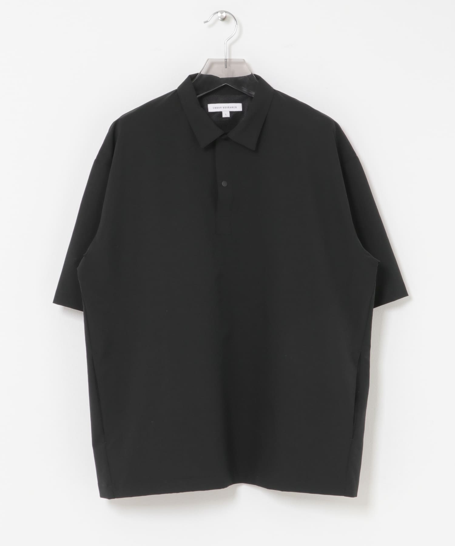 『洗濯可/防シワ/撥水』COOL DOTS ポロシャツ BLACK M