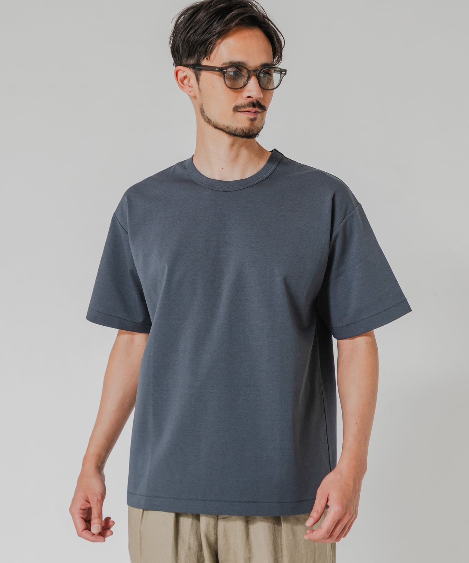 防シワ接触冷感スムージーTシャツ