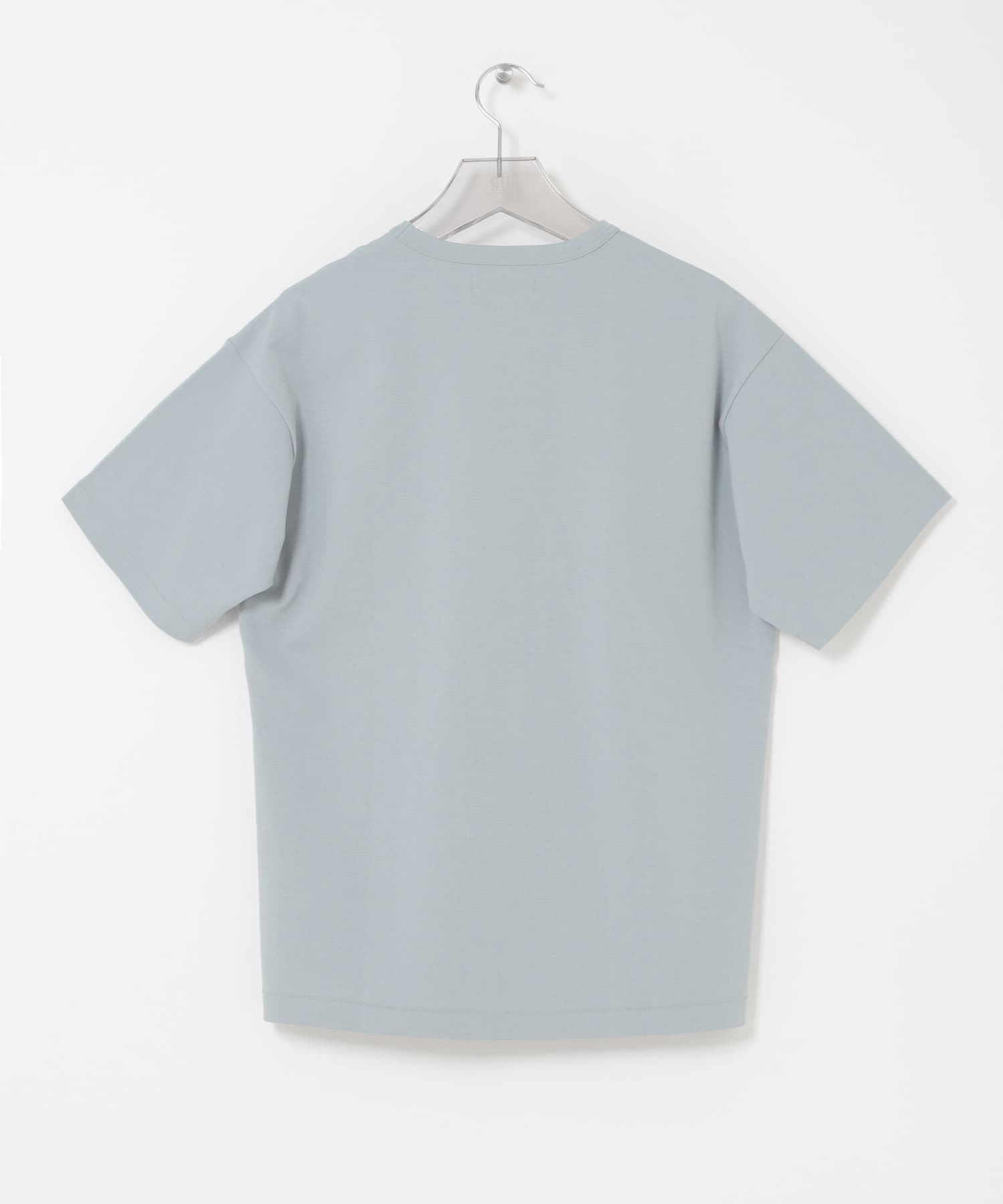 防シワ接触冷感スムージーTシャツ BLUE GRAY S