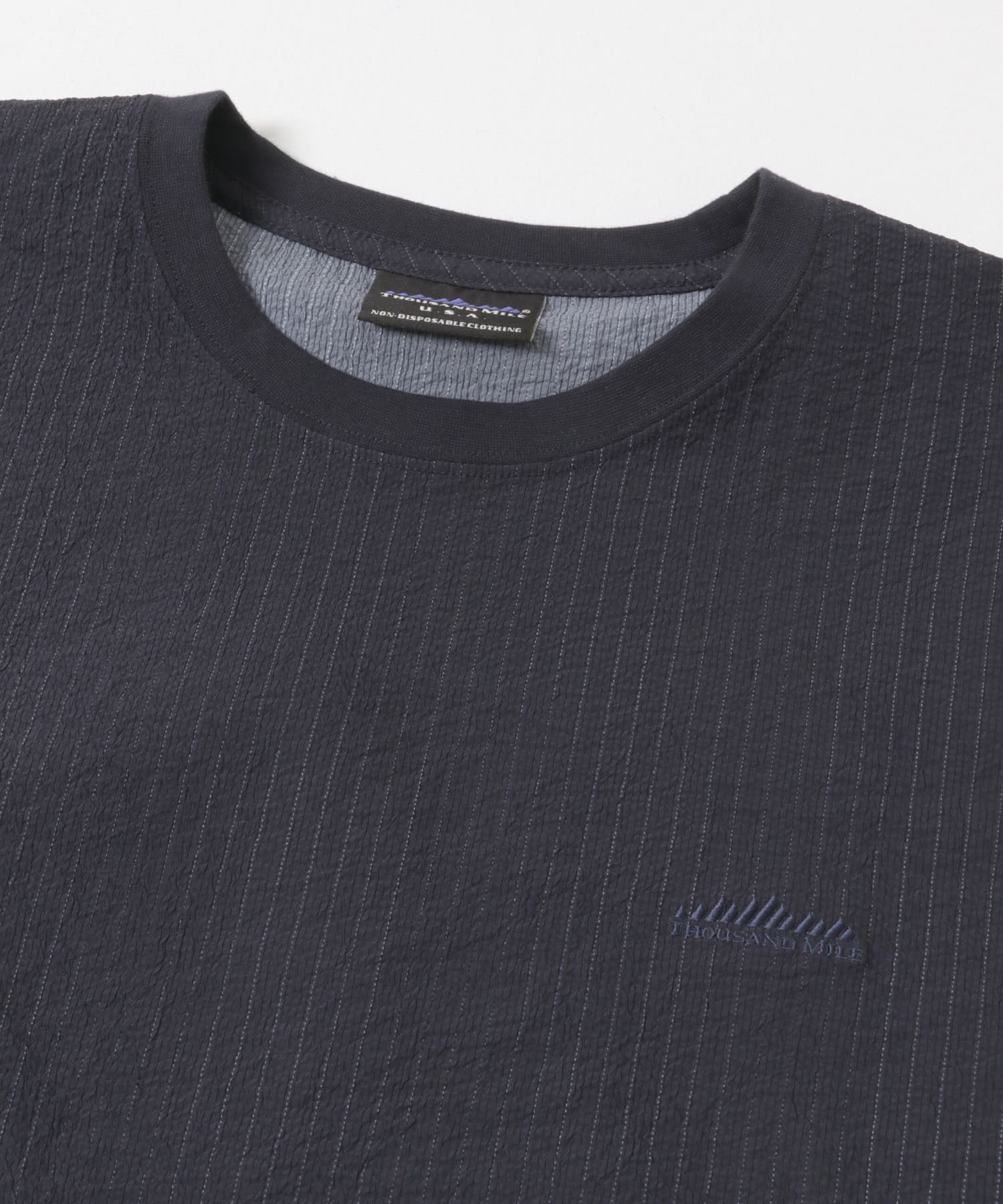 『別注』THOUSAND MILE×URBAN RESEARCH　　WASHER CODE T-SHIRTS NAVY ST S
