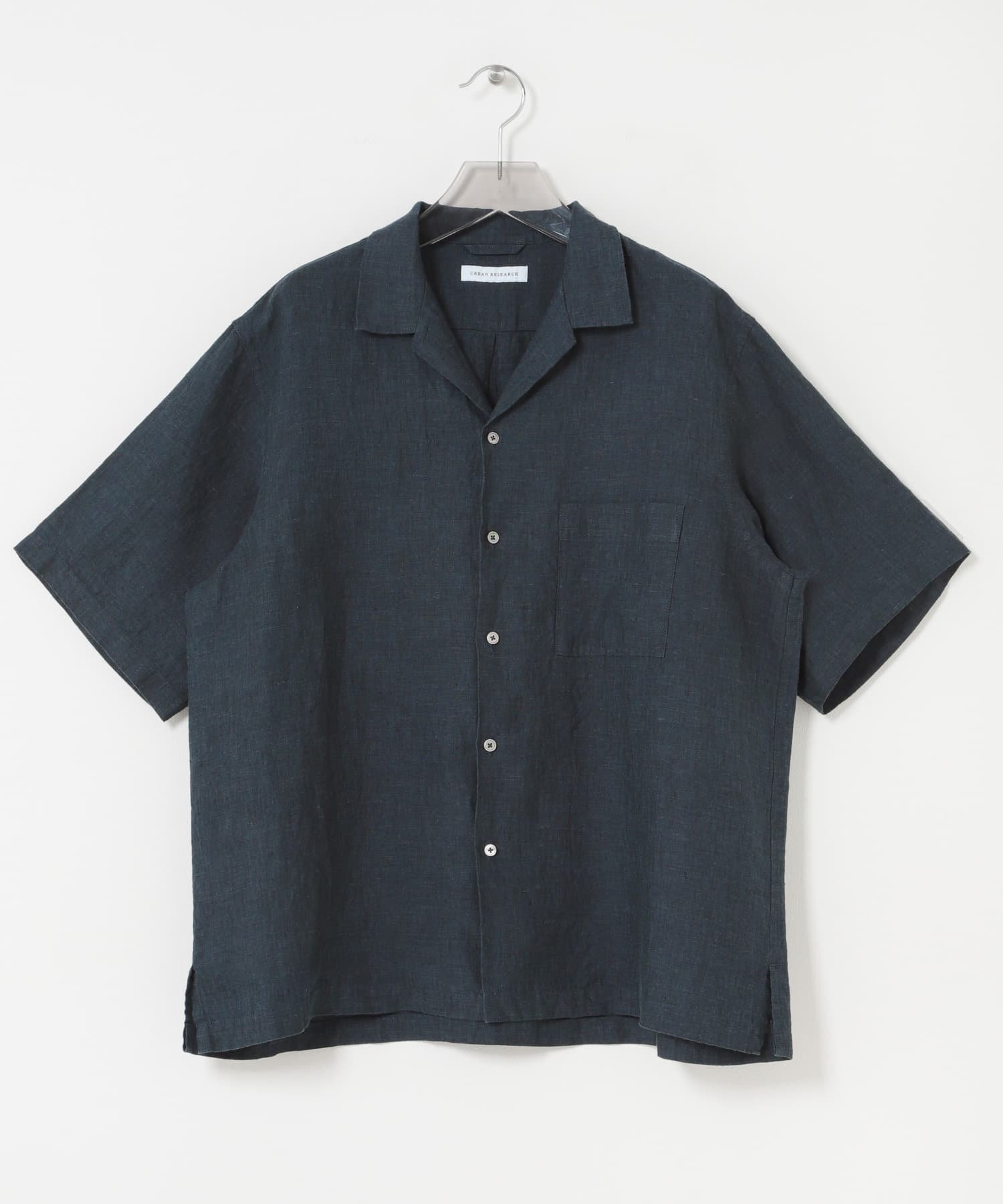 LINEN CHAMBRAY O/C SHIRTS NAVY M