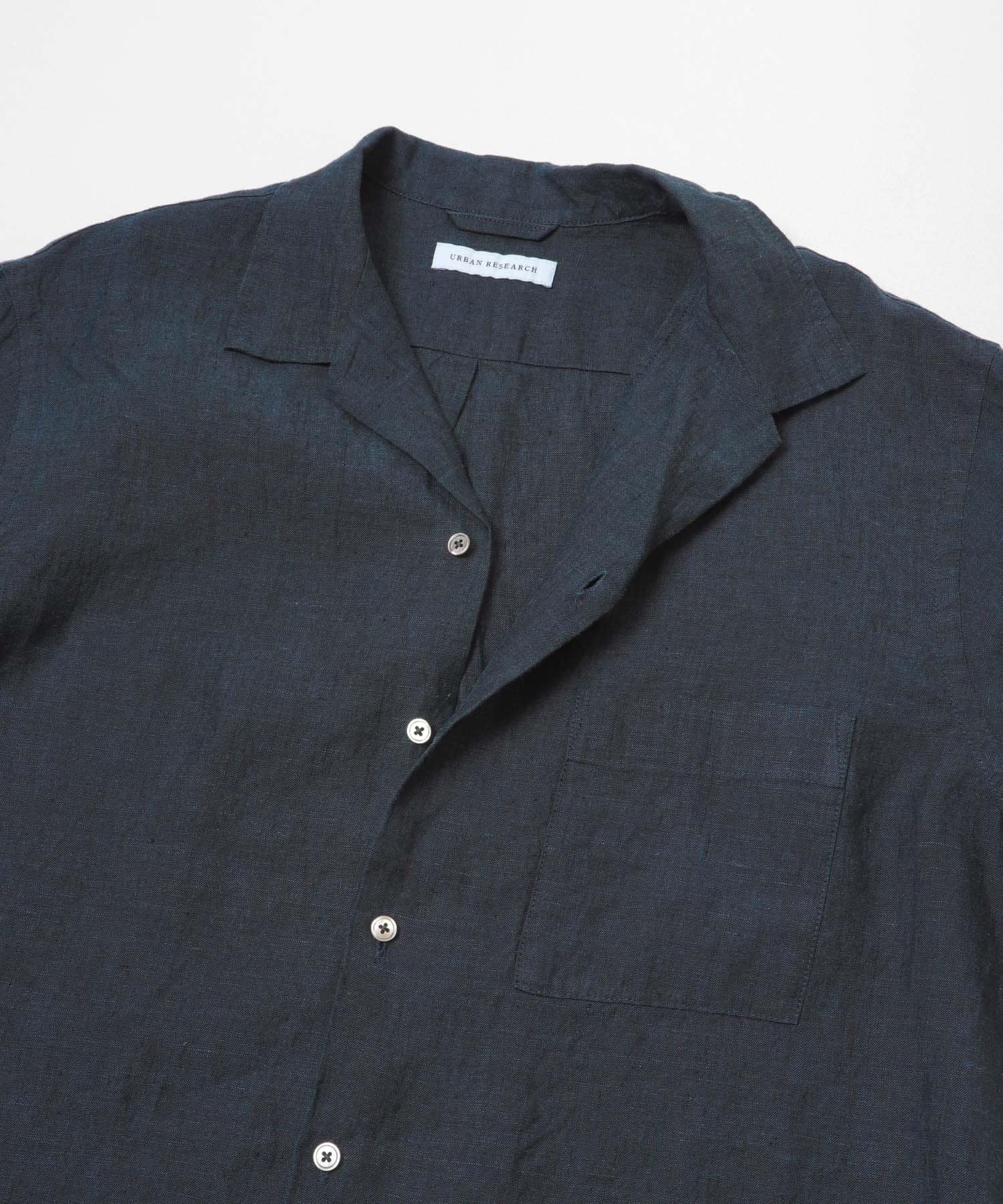 LINEN CHAMBRAY O/C SHIRTS NAVY M