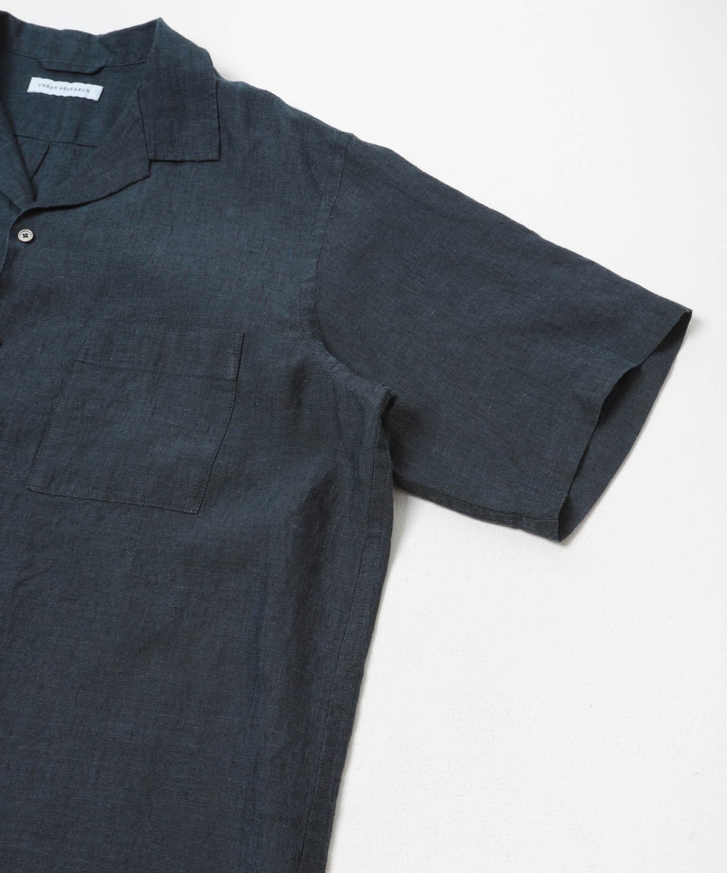 LINEN CHAMBRAY O/C SHIRTS NAVY M