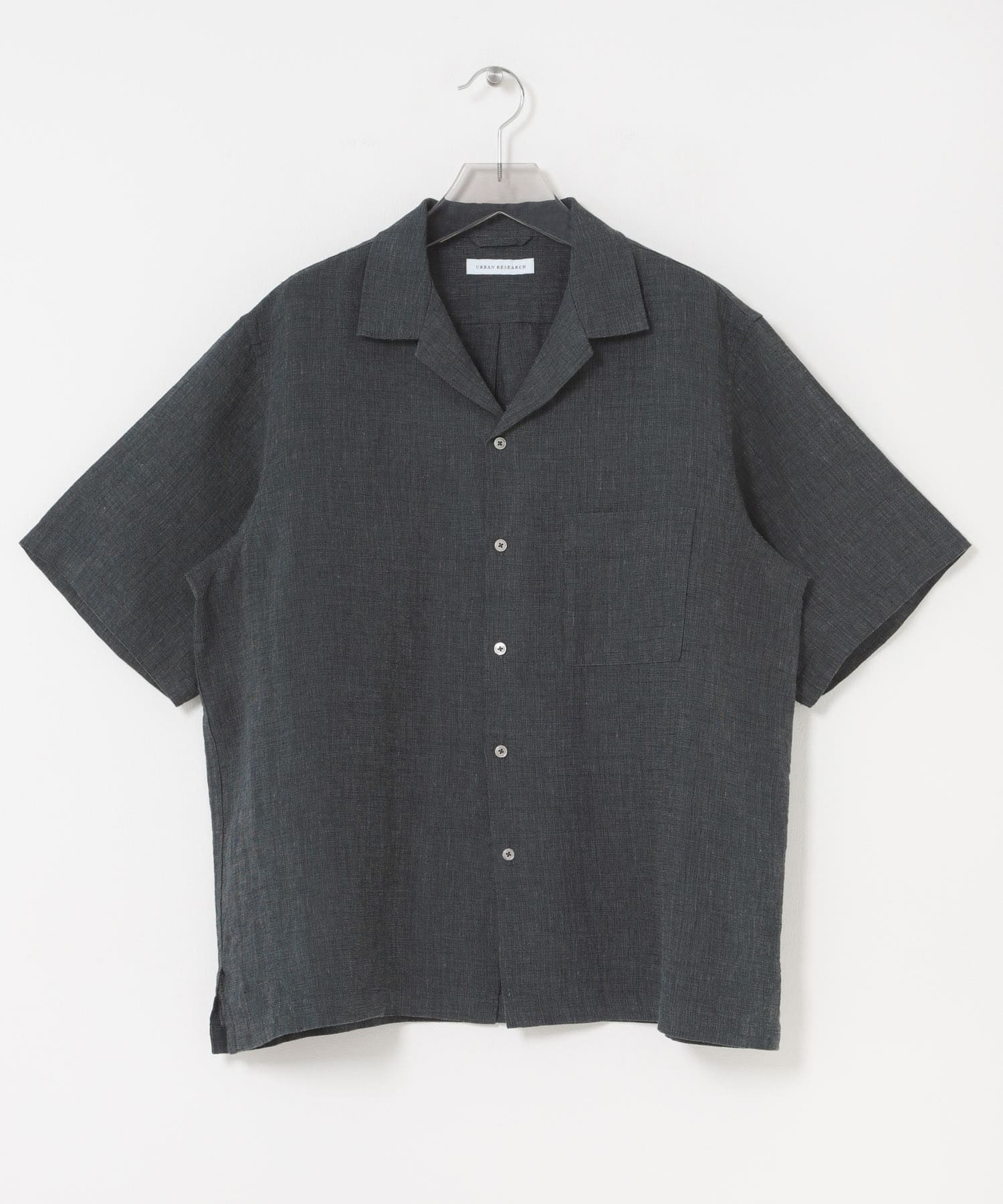 LINEN CHAMBRAY O/C SHIRTS BLACK M