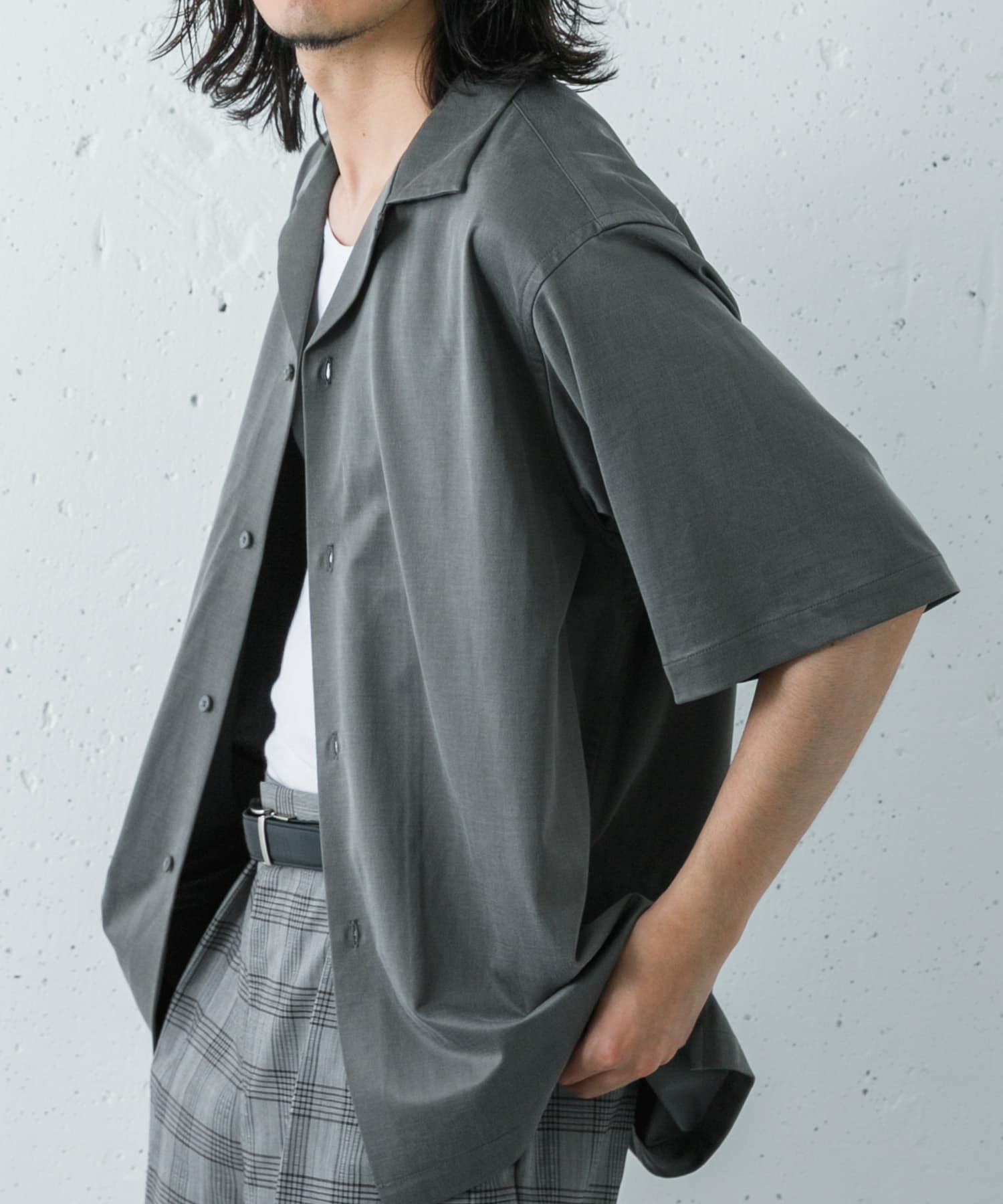 『洗濯可』WASHABLE CUPRO SS O/C SHIRTS