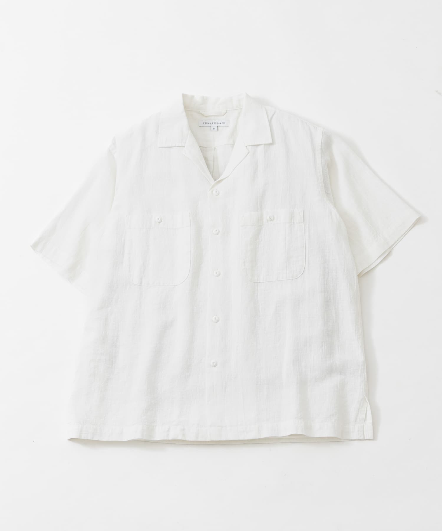 SANDWASH LINEN OPEN SHIRTS WHITE M