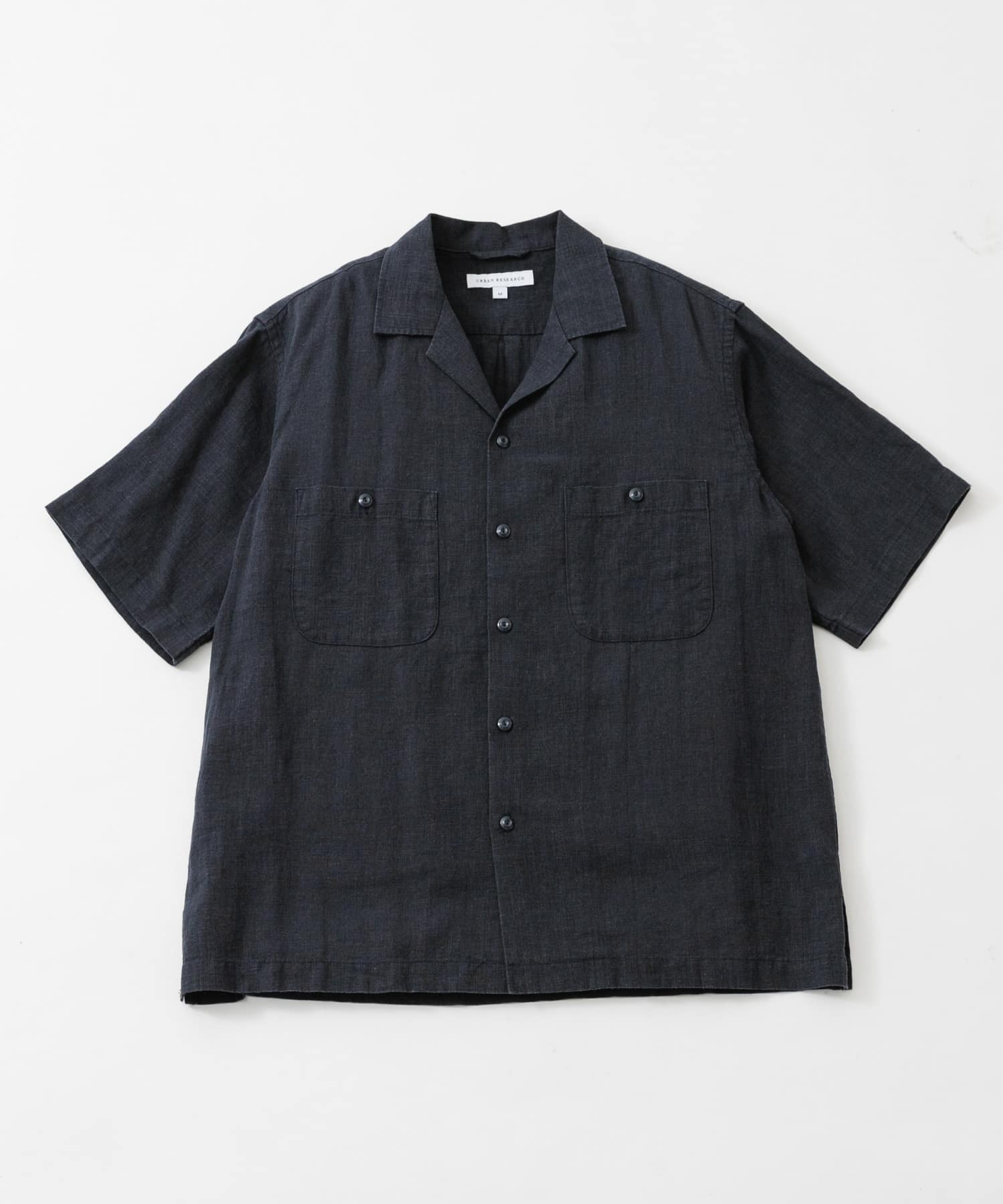 SANDWASH LINEN OPEN SHIRTS NAVY M