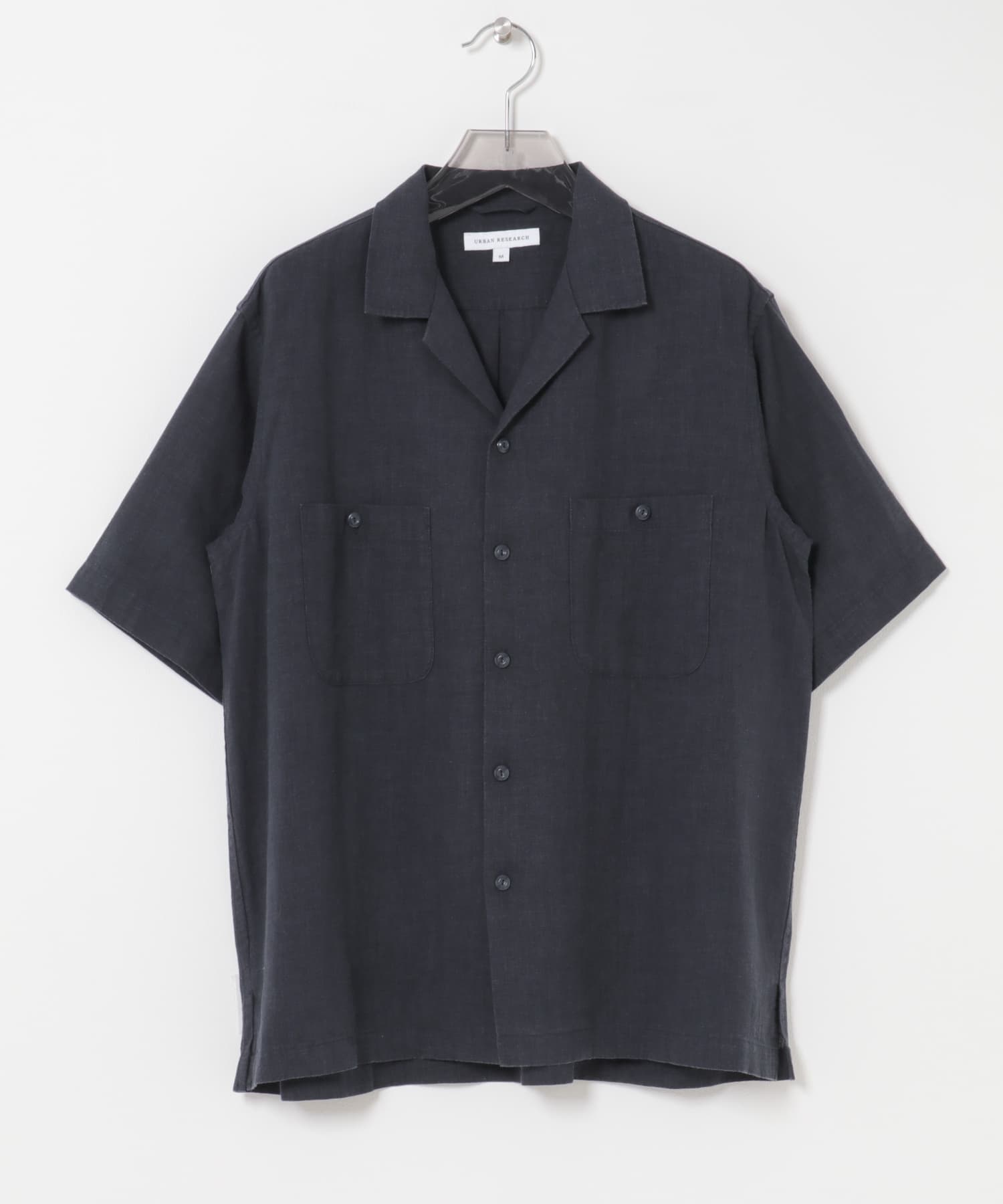 SANDWASH LINEN OPEN SHIRTS NAVY M