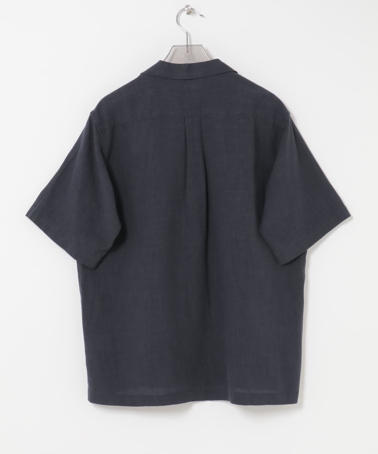 SANDWASH LINEN OPEN SHIRTS NAVY M