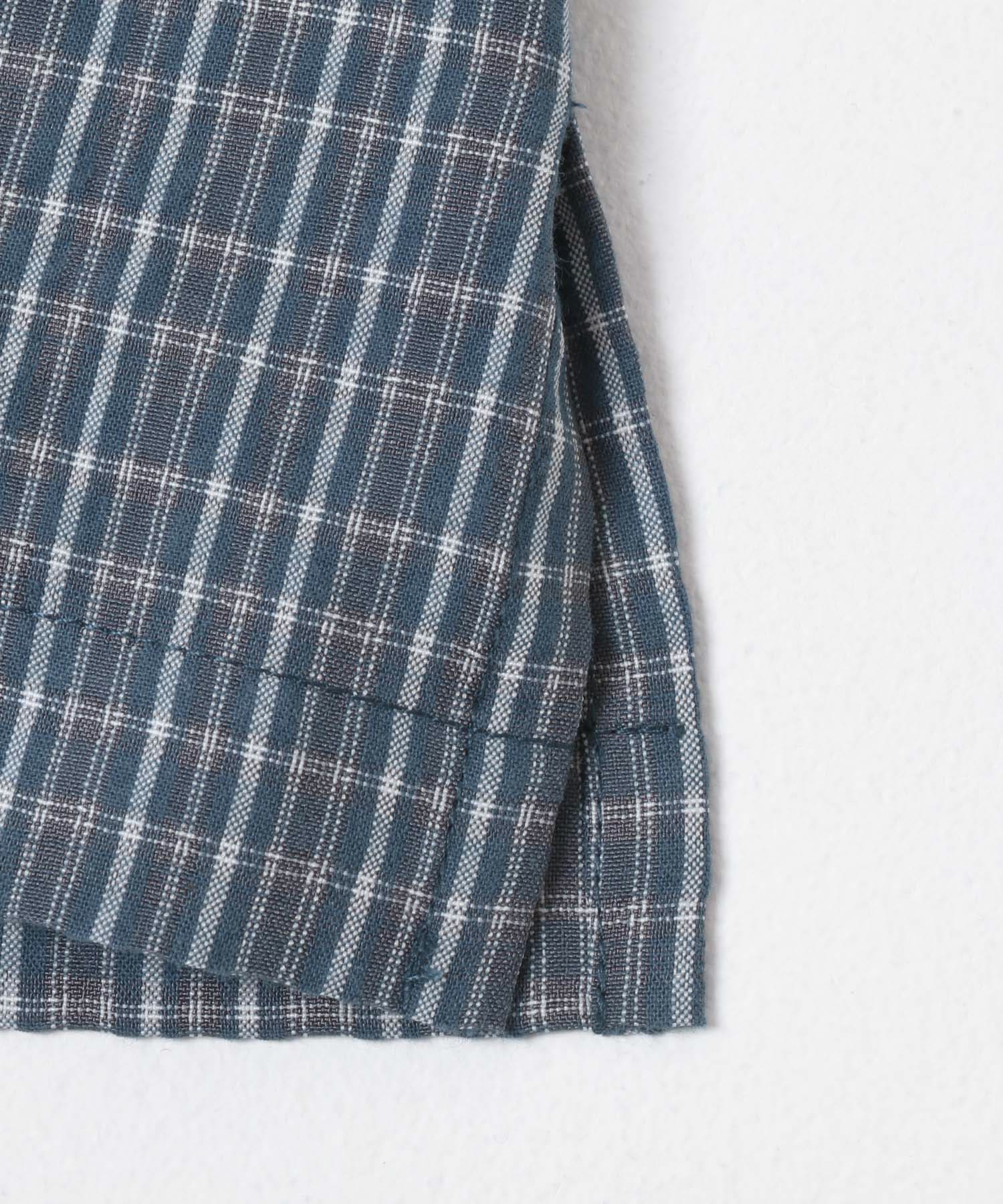 MINI PLAID SHIRTS NAVY M
