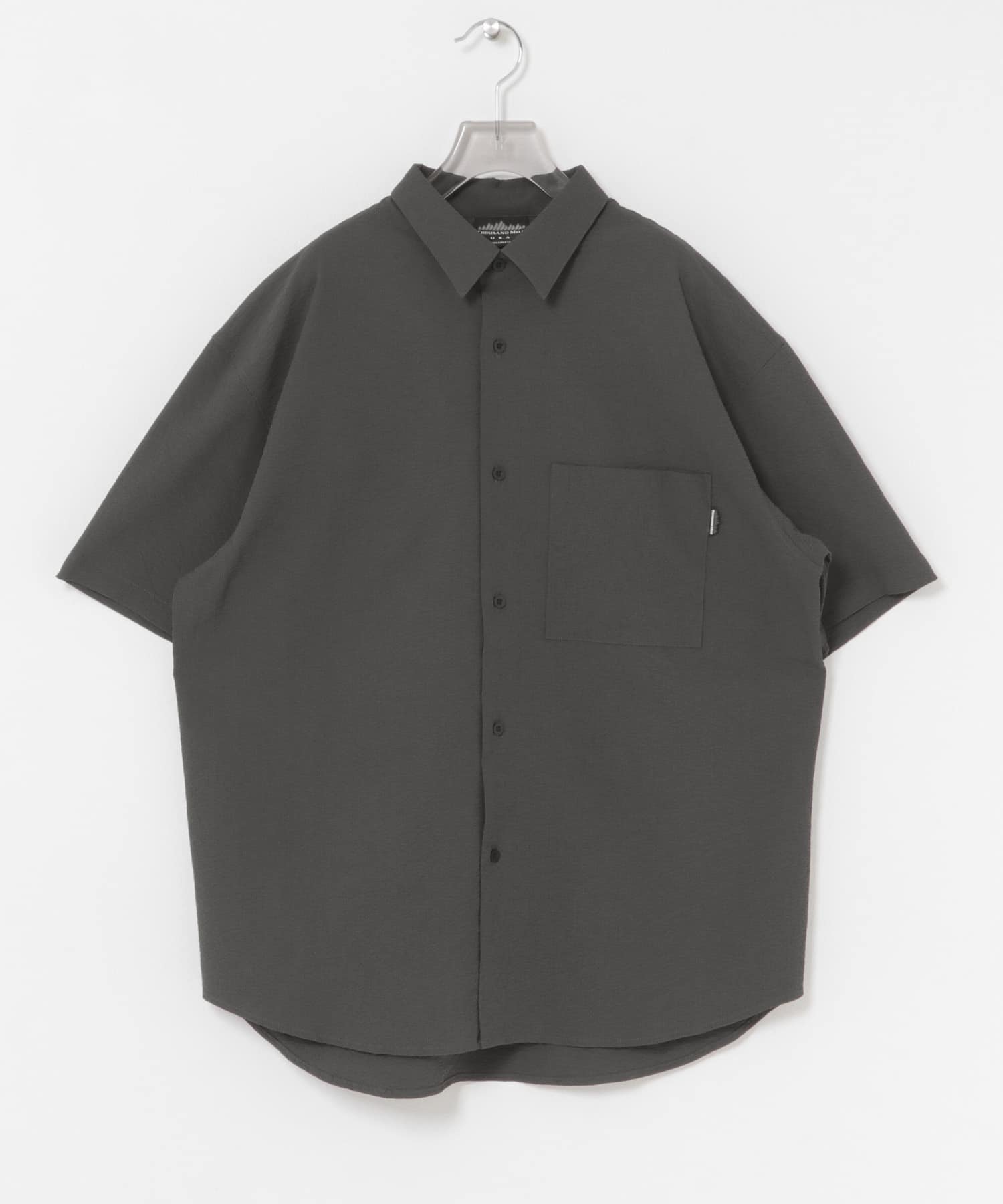 『吸水速乾/UVカット』『別注』THOUSAND MILE×URBAN RESEARCH　WASHER CODE SHIRTS CHARCOAL S