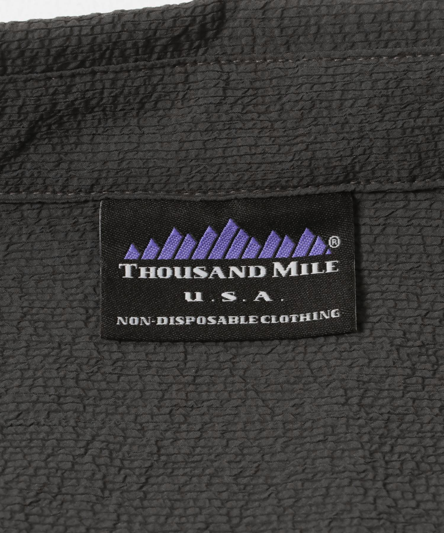 『吸水速乾/UVカット』『別注』THOUSAND MILE×URBAN RESEARCH　WASHER CODE SHIRTS CHARCOAL S