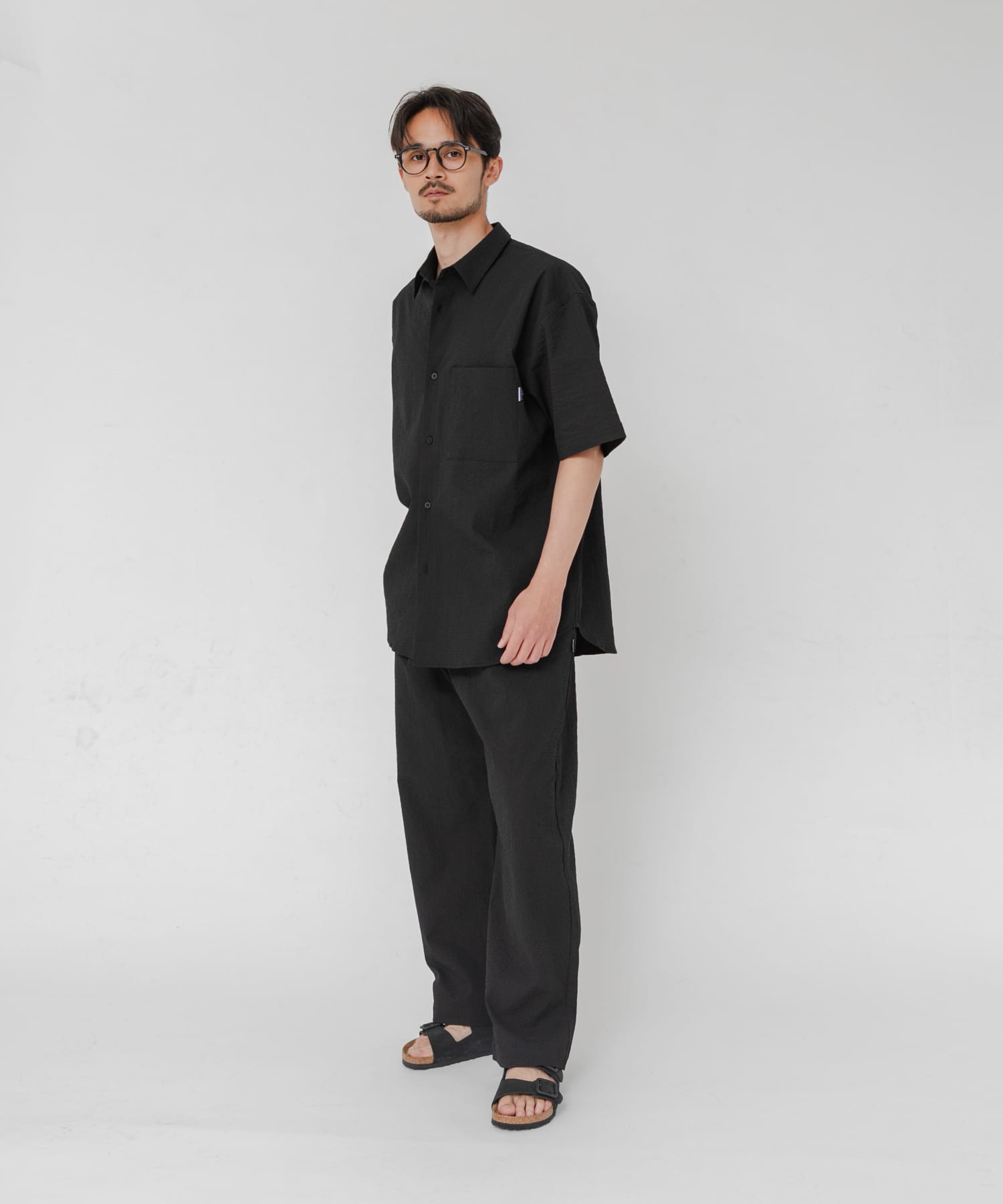 『吸水速乾/UVカット』『別注』THOUSAND MILE×URBAN RESEARCH　WASHER CODE SHIRTS BLACK M
