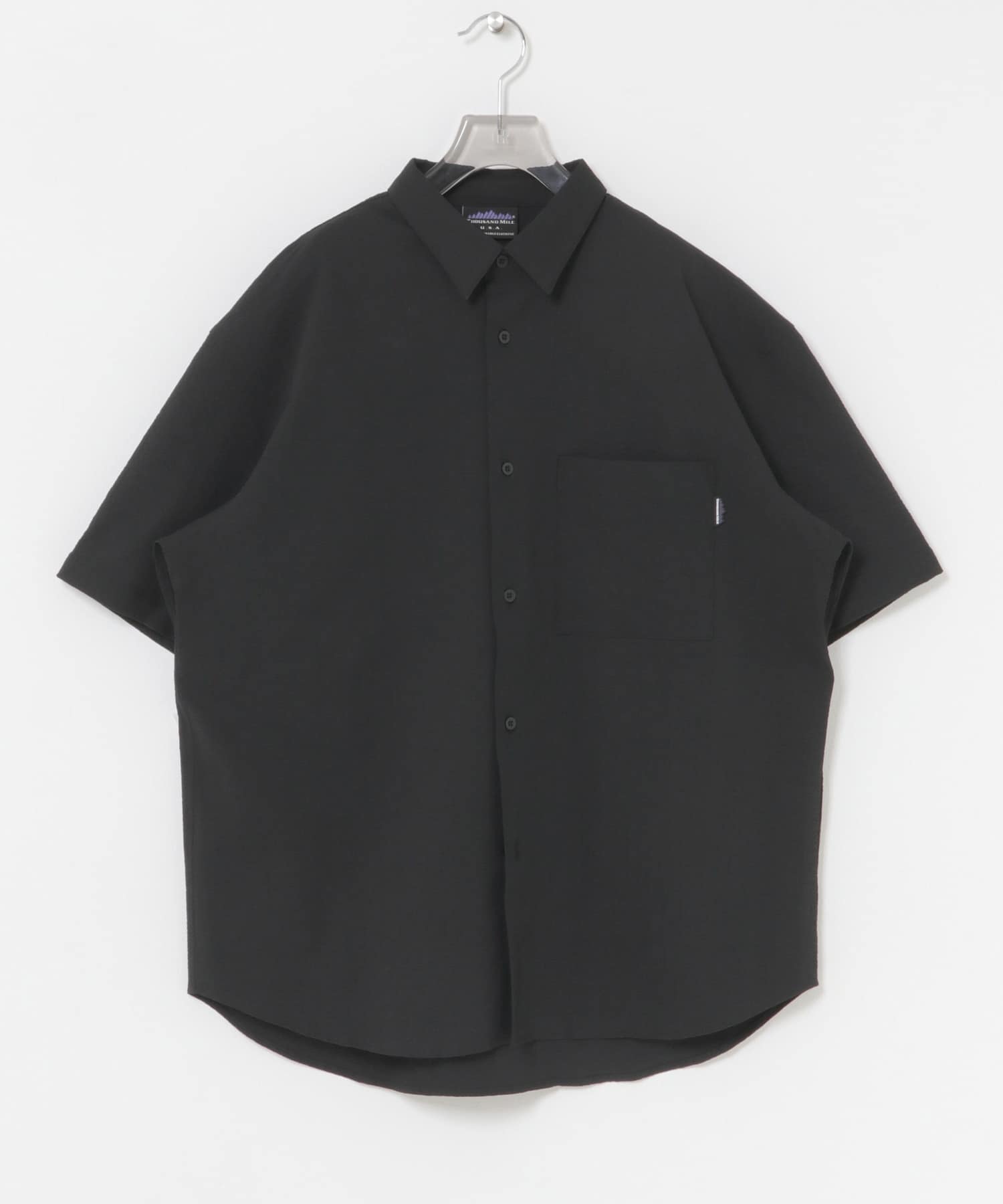『吸水速乾/UVカット』『別注』THOUSAND MILE×URBAN RESEARCH　WASHER CODE SHIRTS BLACK S