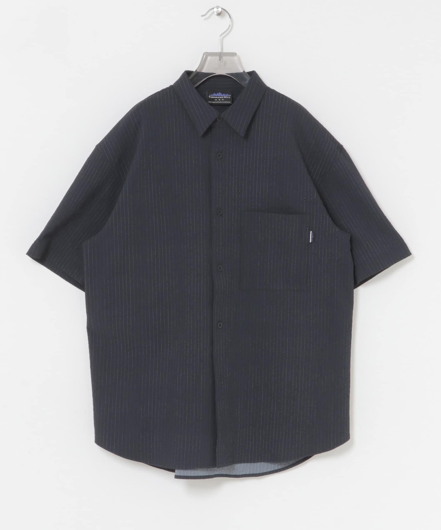 『吸水速乾/UVカット』『別注』THOUSAND MILE×URBAN RESEARCH　WASHER CODE SHIRTS NAVY ST S