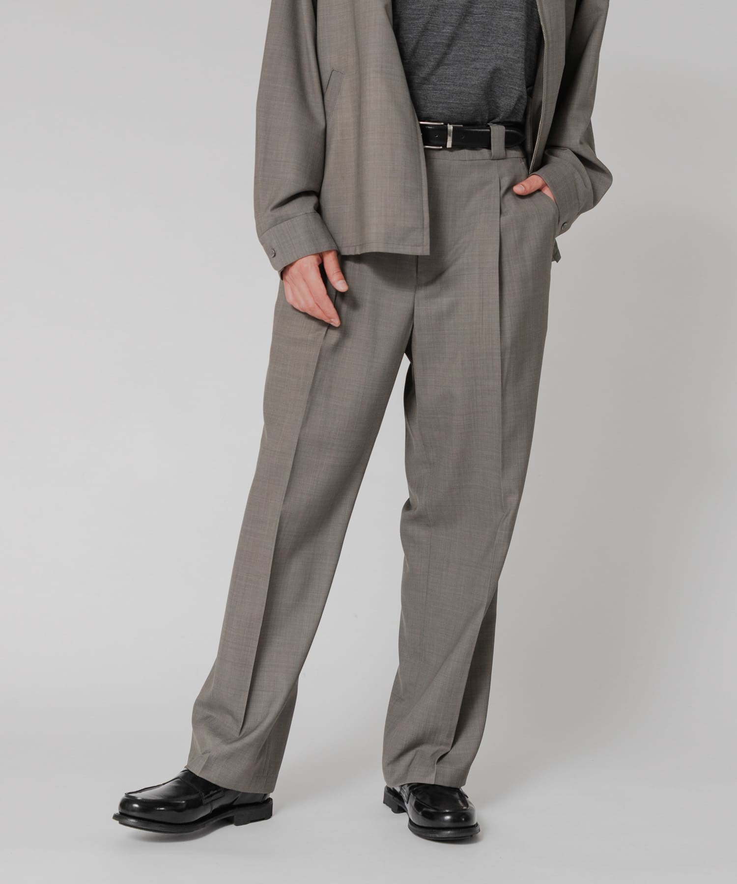 『洗濯可/防シワ/接触冷感』WASHABLE WOOL EASY TROUSER