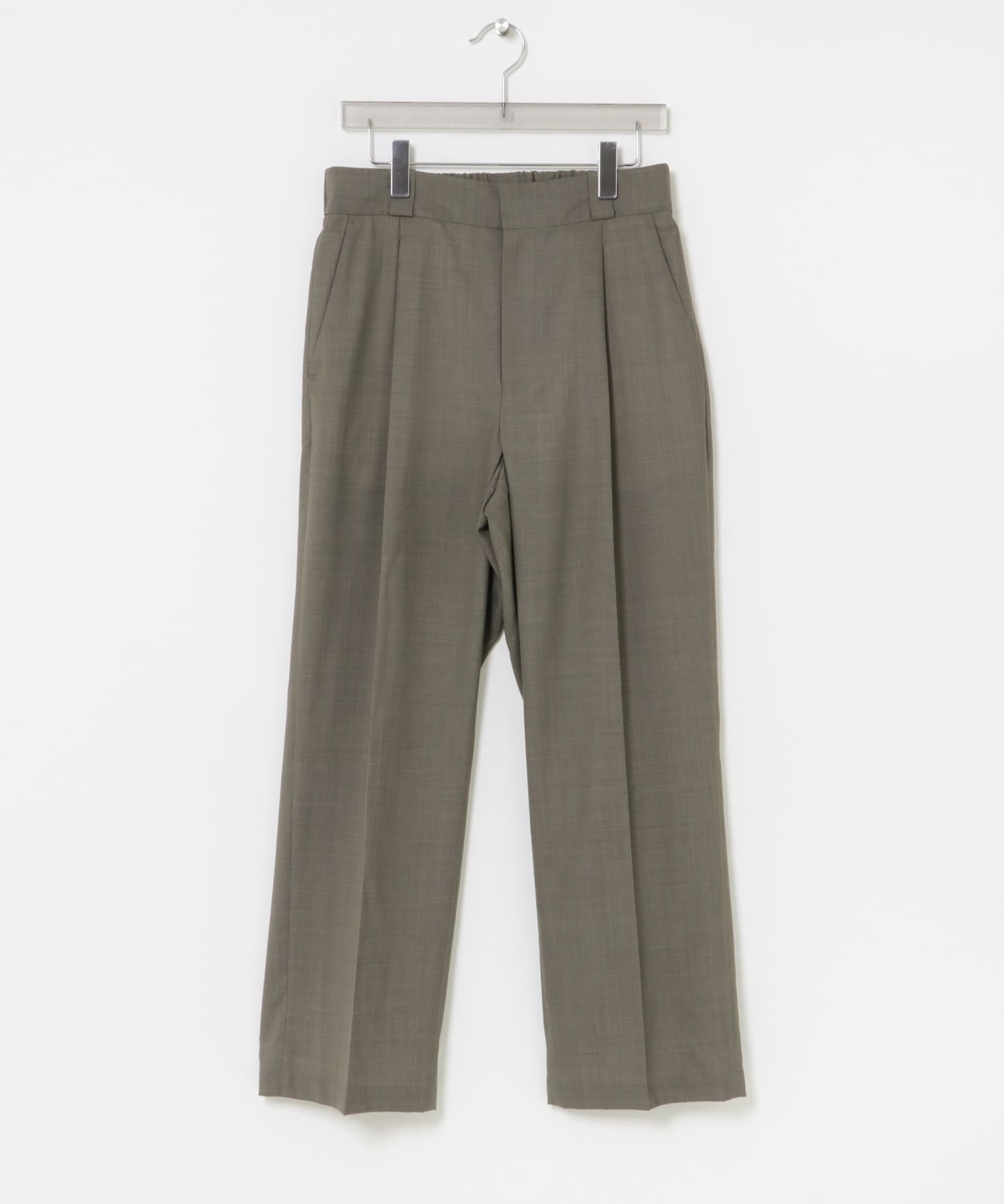 『洗濯可/防シワ/接触冷感』WASHABLE WOOL EASY TROUSER CHARCOAL M
