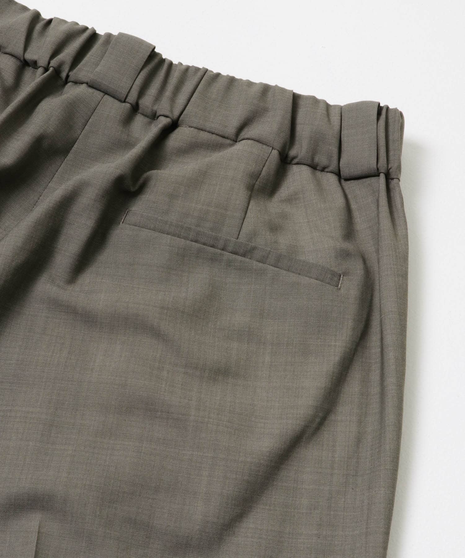 『洗濯可/防シワ/接触冷感』WASHABLE WOOL EASY TROUSER CHARCOAL M
