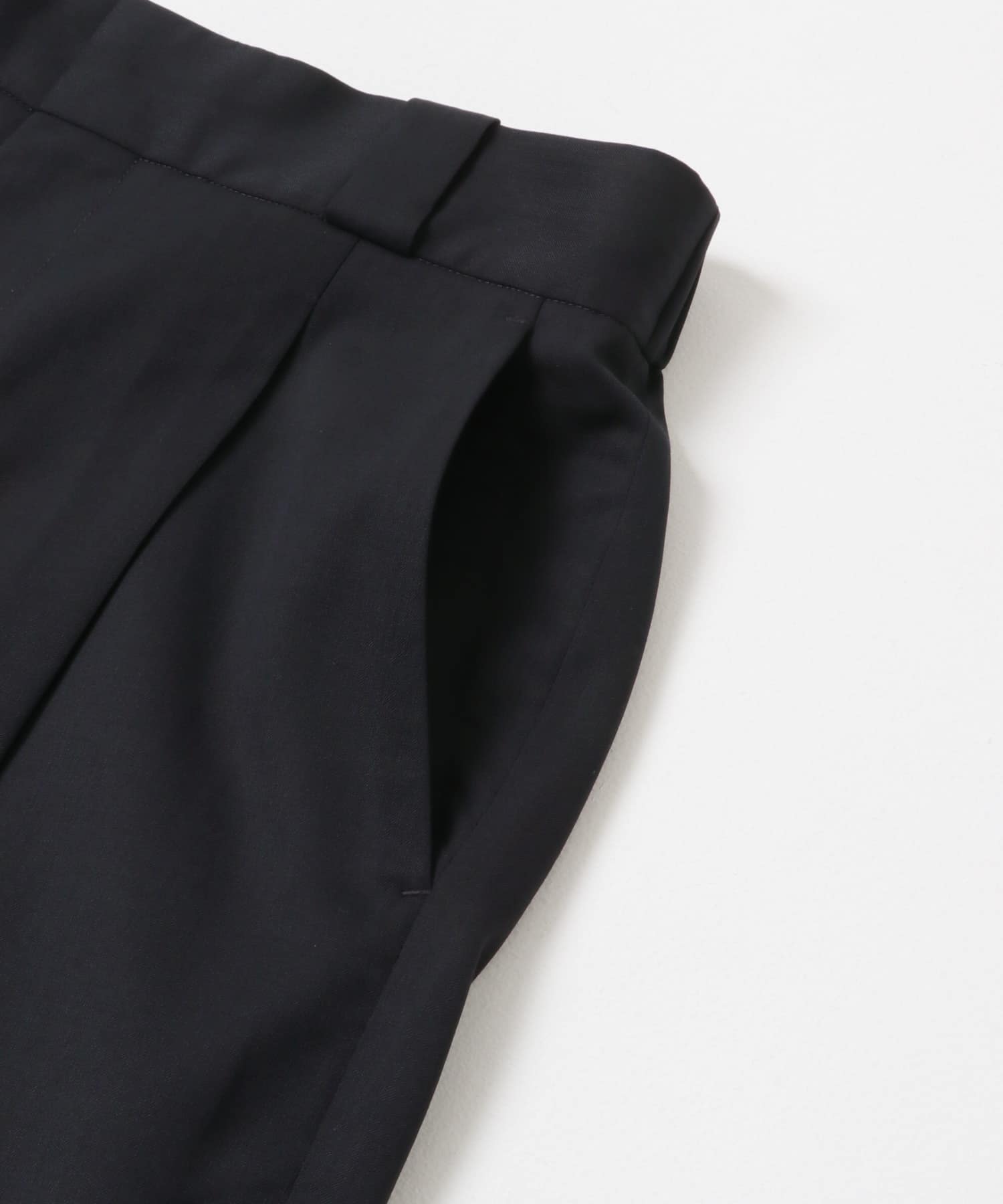 『洗濯可/防シワ/接触冷感』WASHABLE WOOL EASY TROUSER NAVY M