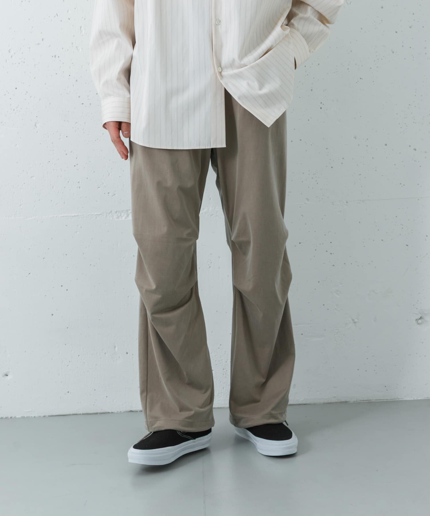 『洗濯可』WASHABLE CUPRO OVER PANTS