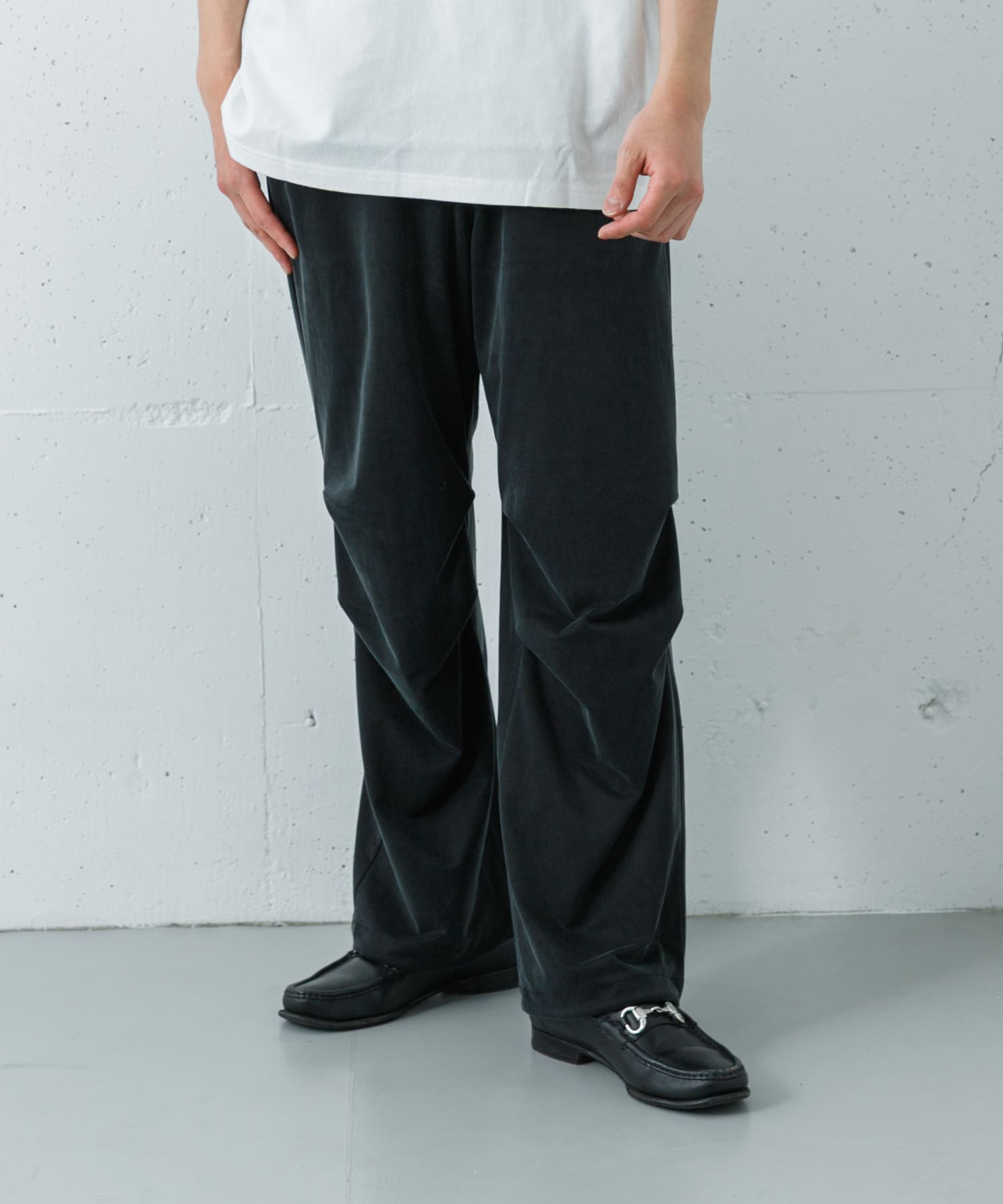 『洗濯可』WASHABLE CUPRO OVER PANTS