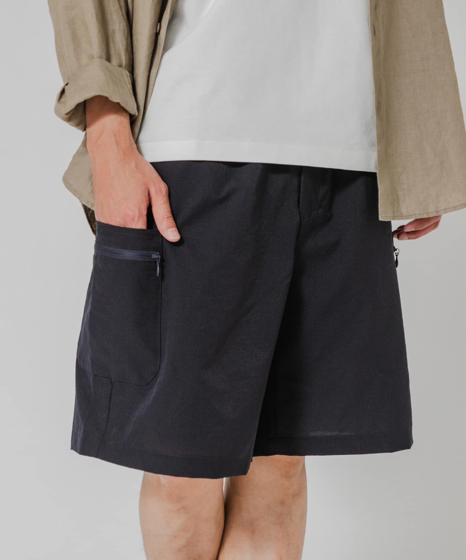 洗濯可/防シワ/撥水』COOL DOTS EASY SHORTS(M CHARCOAL): ボトム