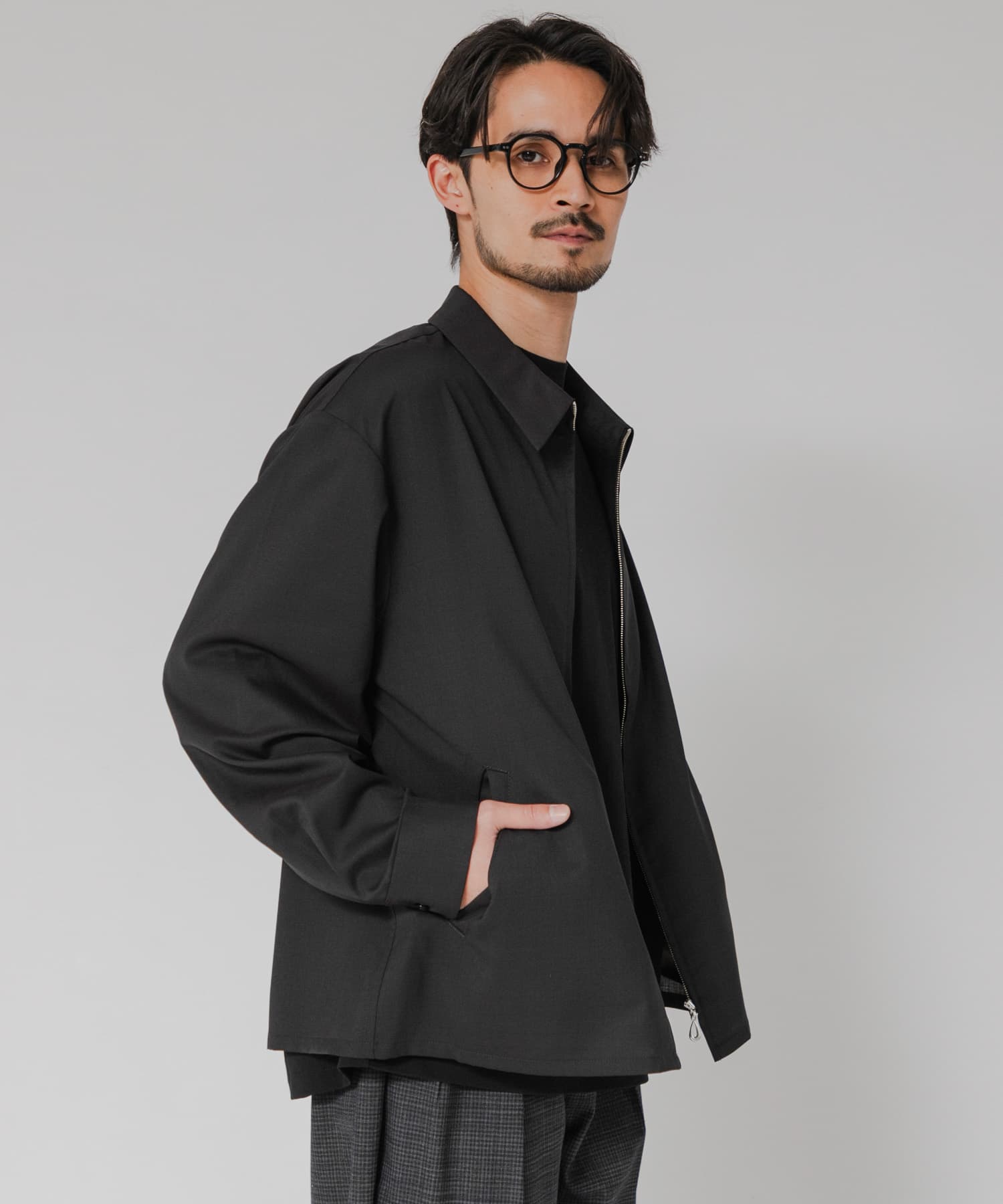 洗濯可/防シワ/接触冷感』WASHABLE WOOL SPORTS JACKET(M NAVY