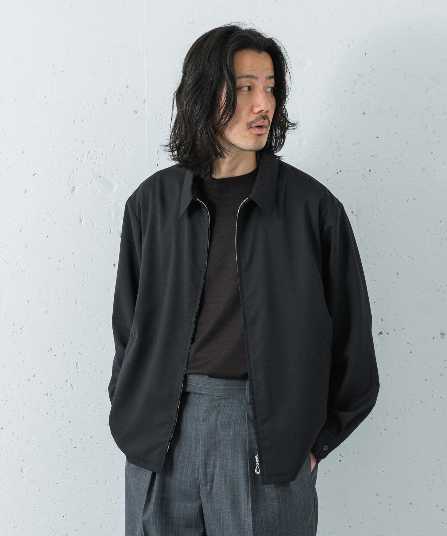 洗濯可/防シワ/接触冷感』WASHABLE WOOL SPORTS JACKET(M NAVY