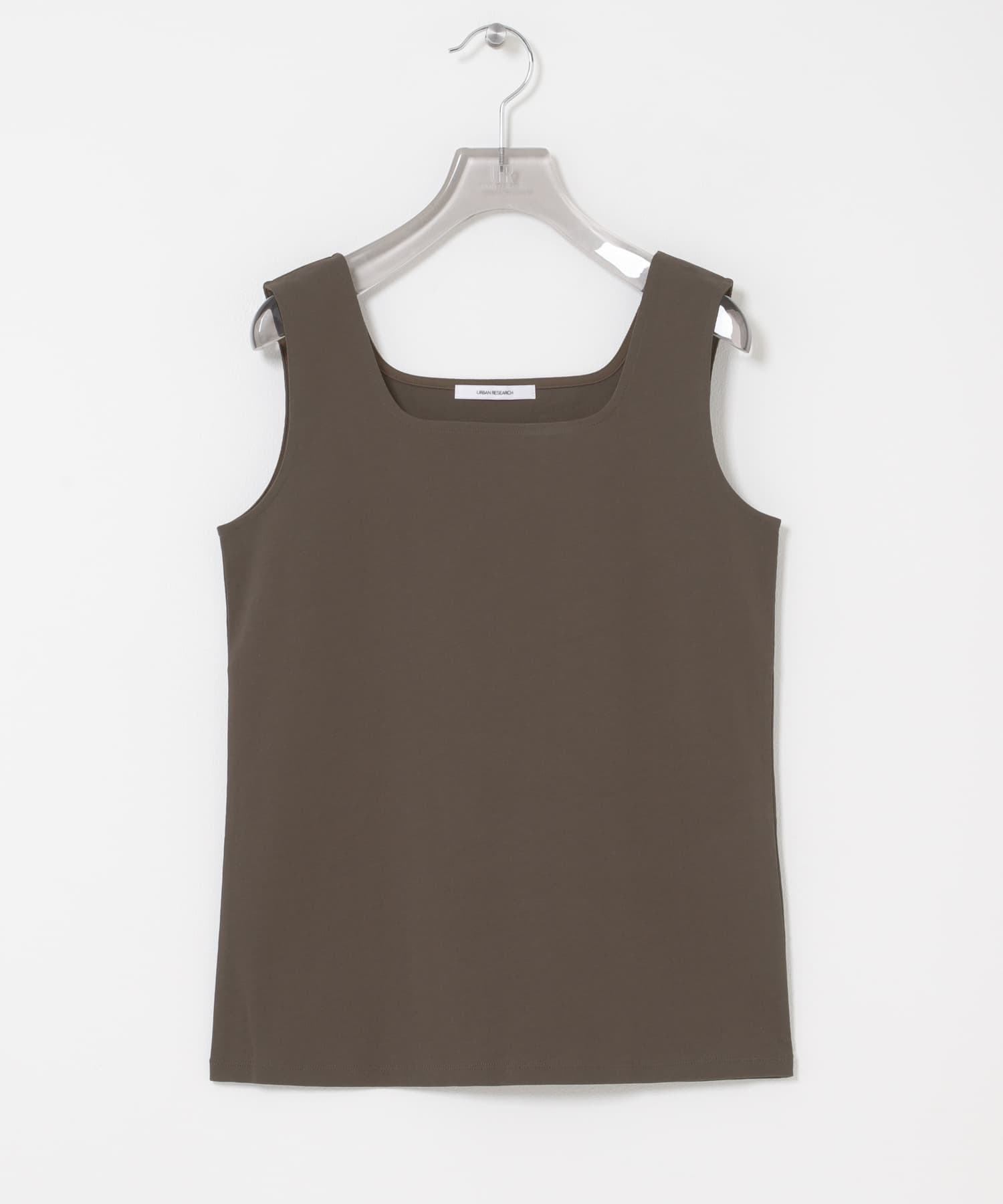 スクエアネックタンクトップ BROWN Free