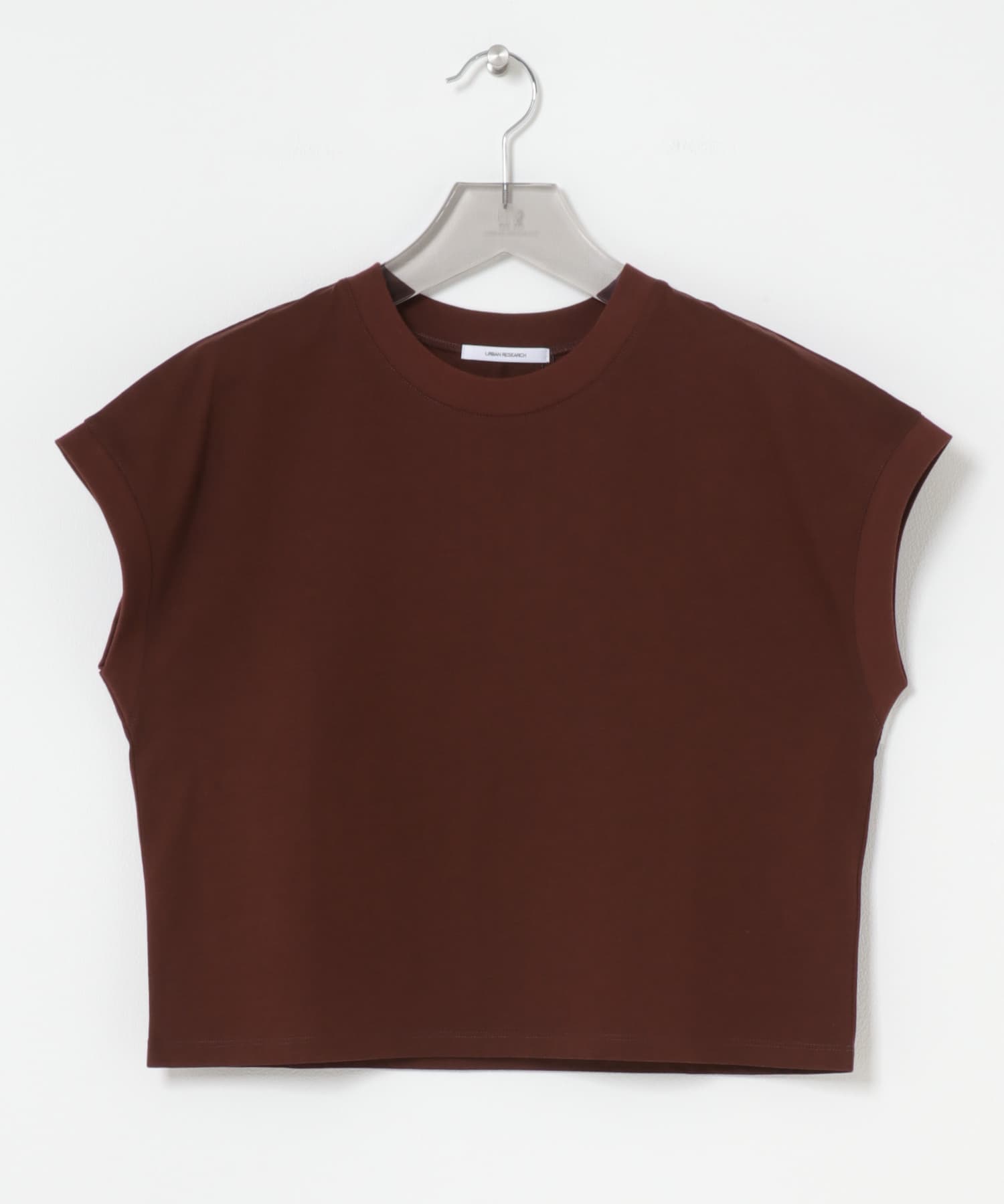 『UR TECH』スーピマコットンフレンチスリーブカットソー BROWN Free