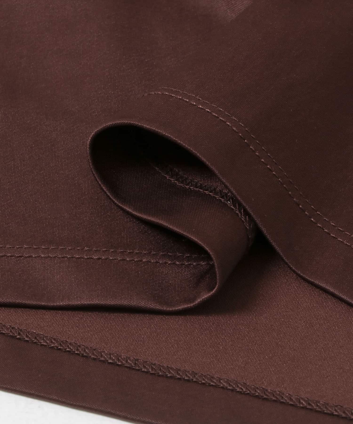 キュプラサテンカップ付きキャミソール BROWN Free