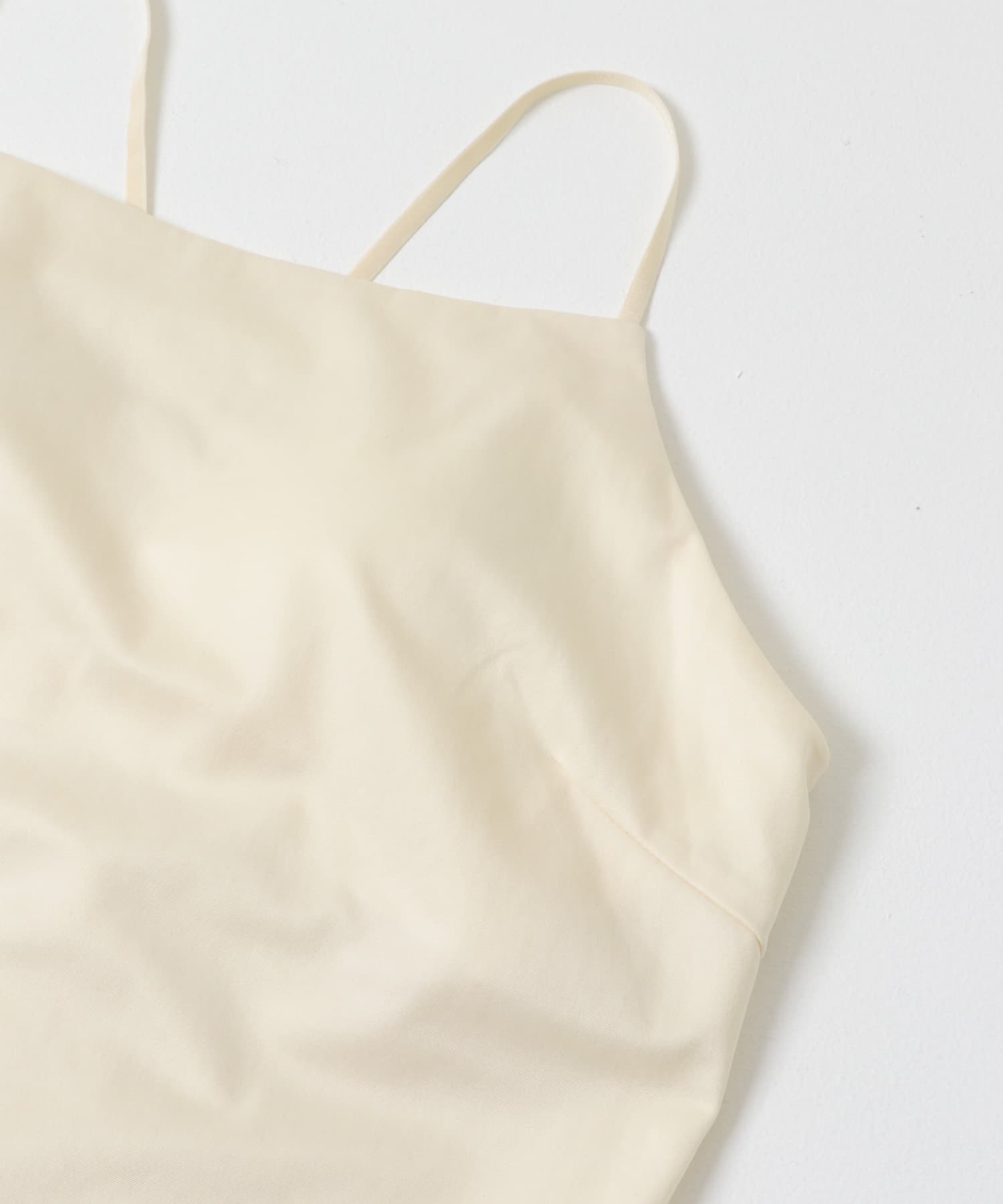 キュプラサテンカップ付きキャミソール IVORY Free