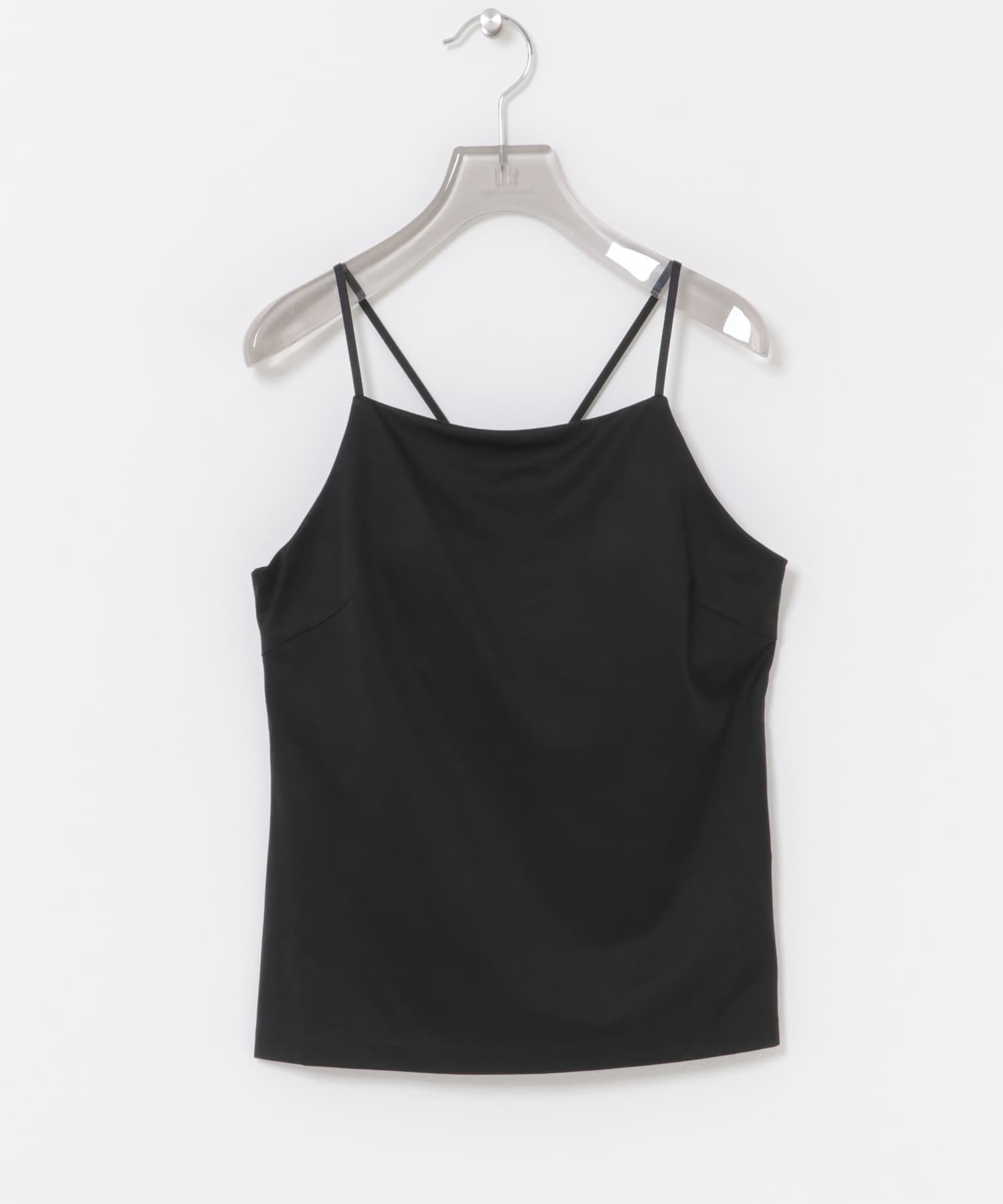 キュプラサテンカップ付きキャミソール BLACK Free