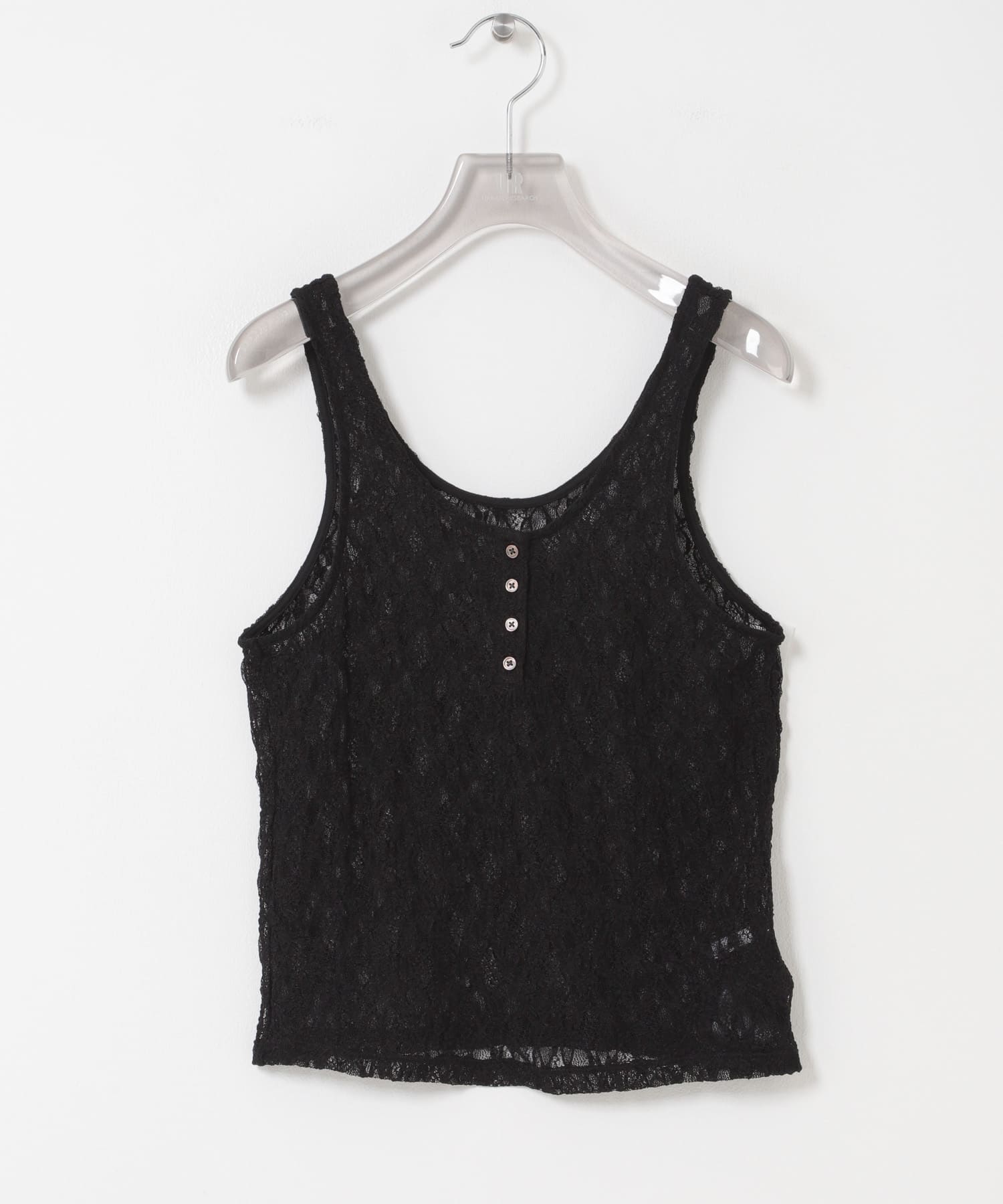 ストレッチレース2WAYタンクトップ BLACK Free