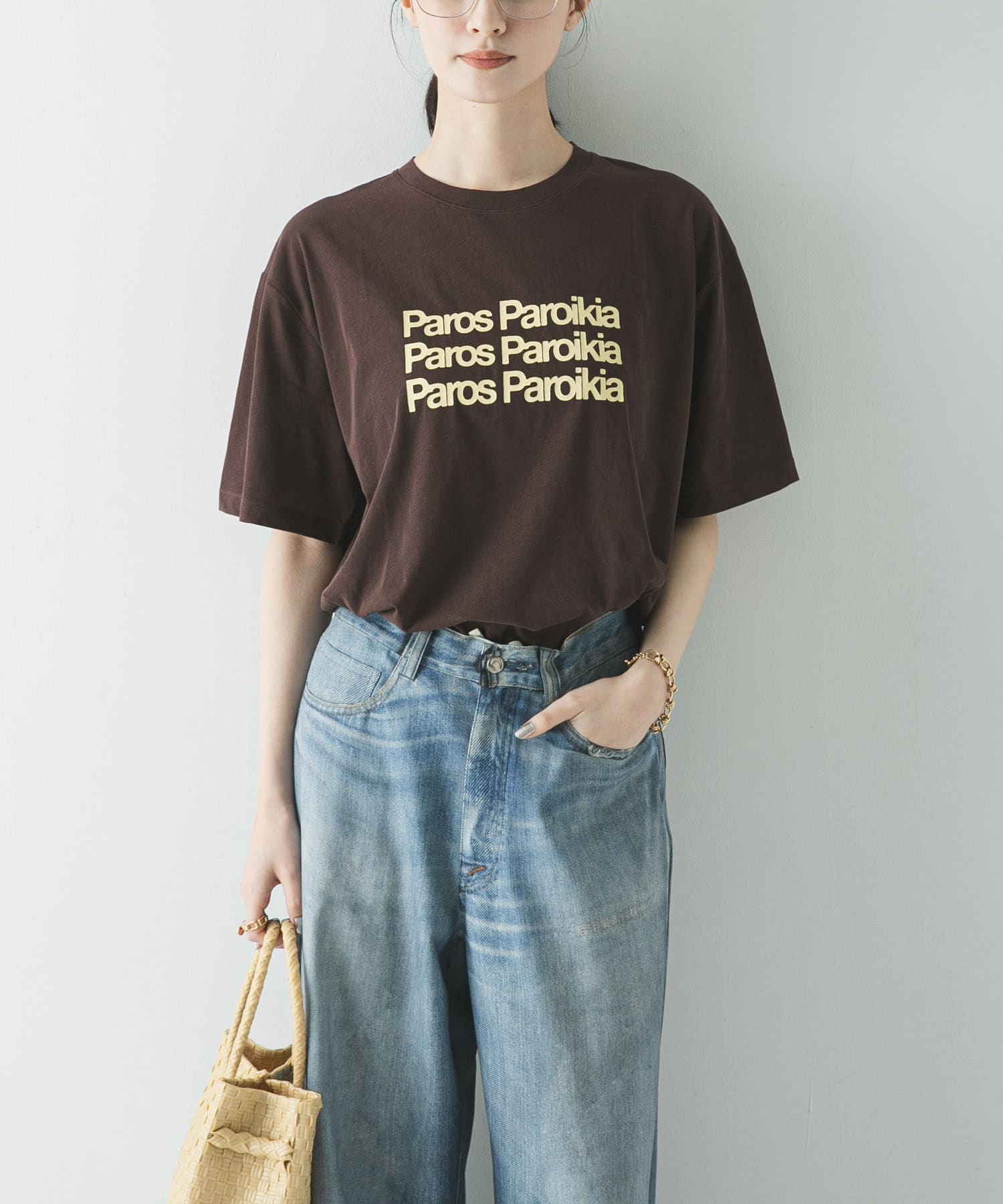 シアープリントカラーTシャツ