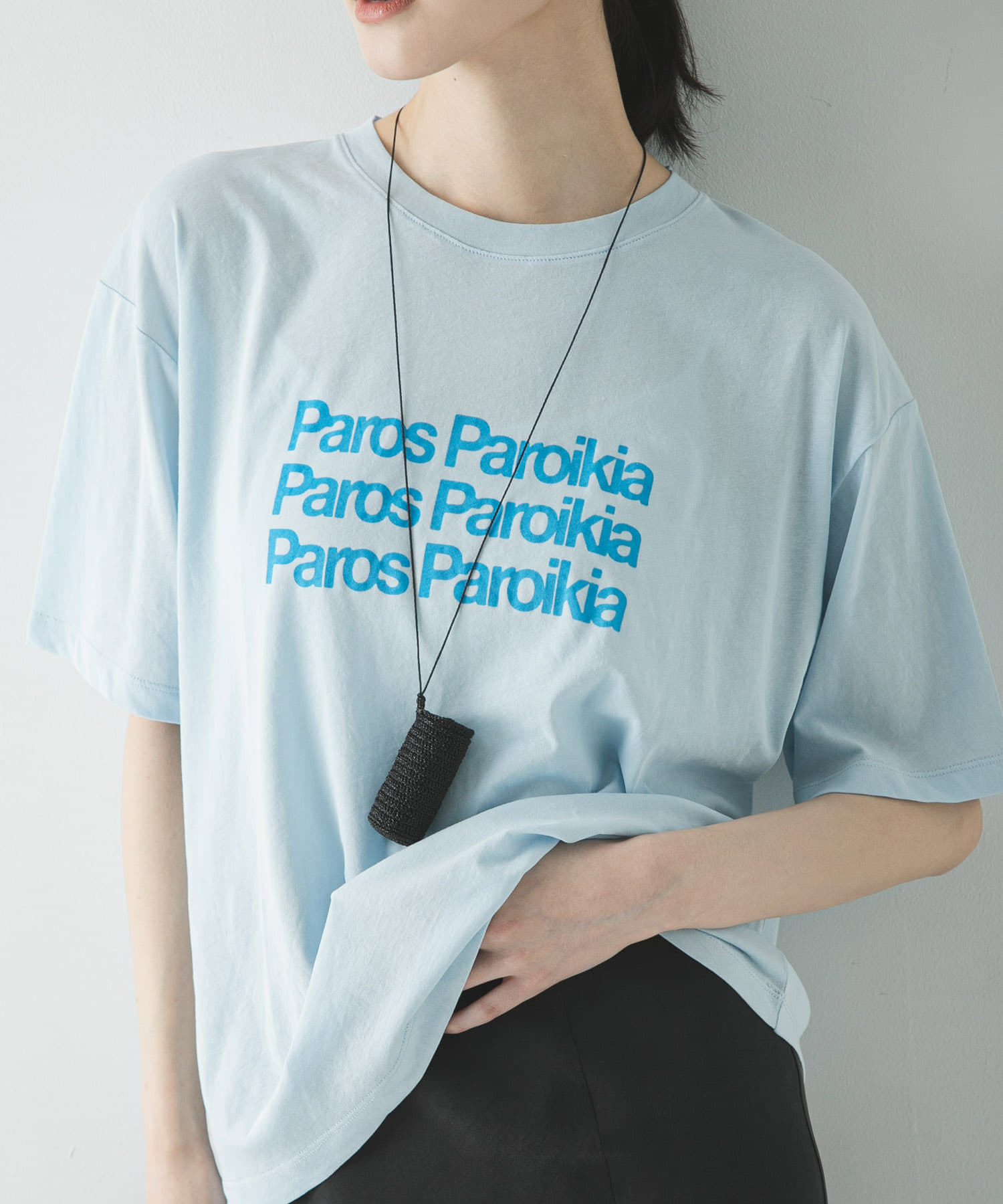シアープリントカラーTシャツ
