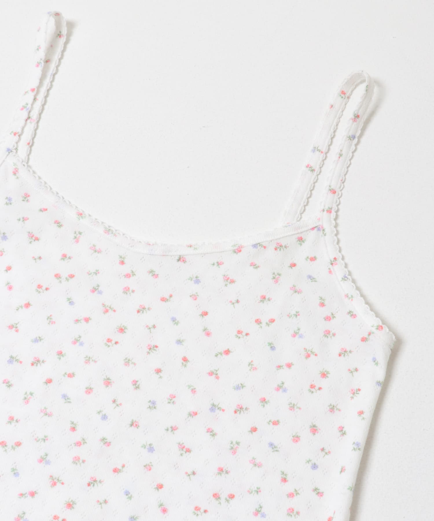 『WEB限定』キャミセットフラワーアイレットレースカーディガン PINK Free