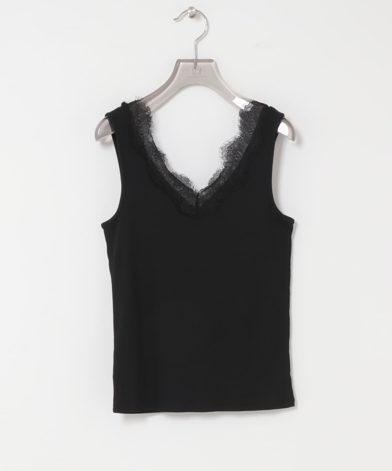 スカラップレースタンクトップ BLACK Free