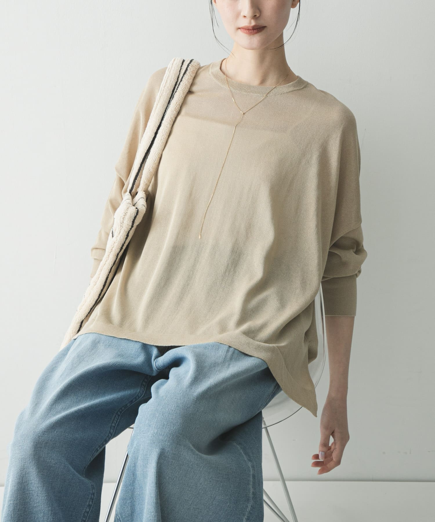 UVカット加工ルーズニット