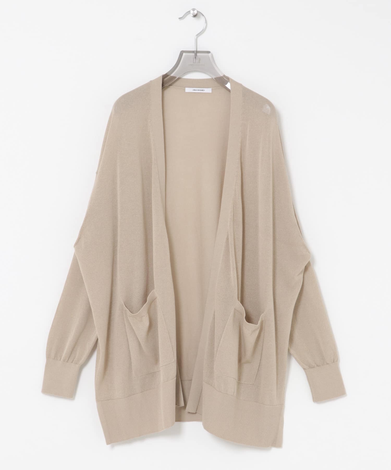 『WEB限定』UVカット加工ガウンカーディガン BEIGE Free