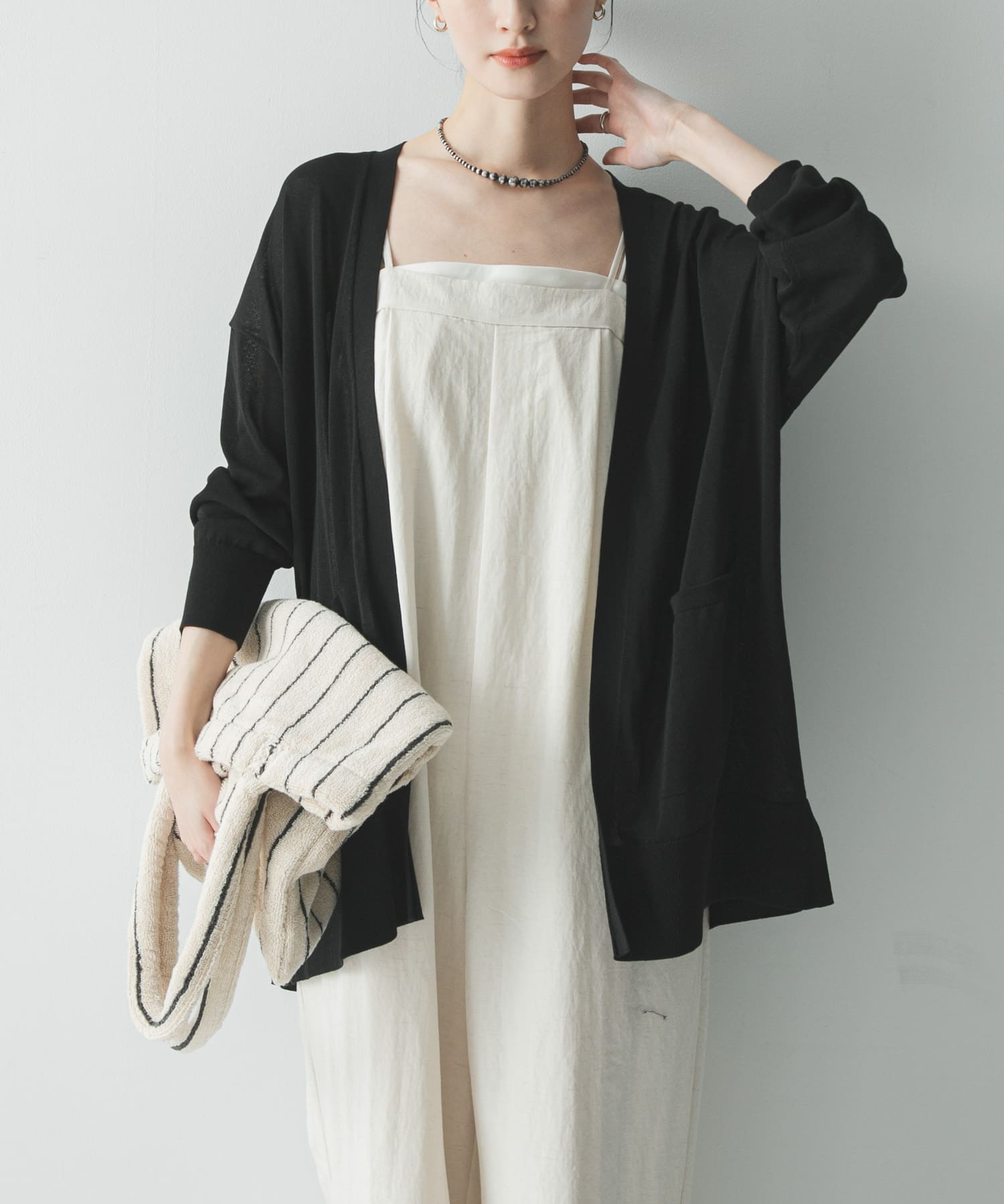 UVカット加工ガウンカーディガン